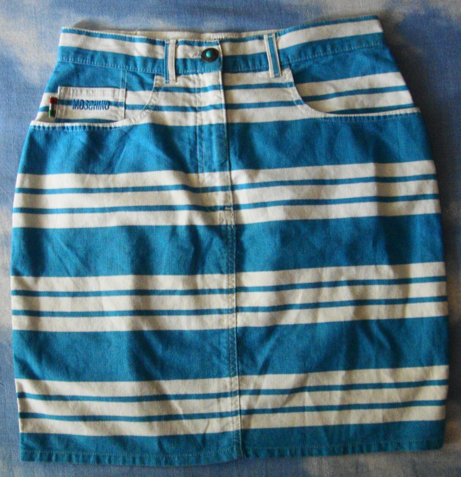 Vintage MOSCHINO jeans skirt made Italy size 46 approx M/L RARE