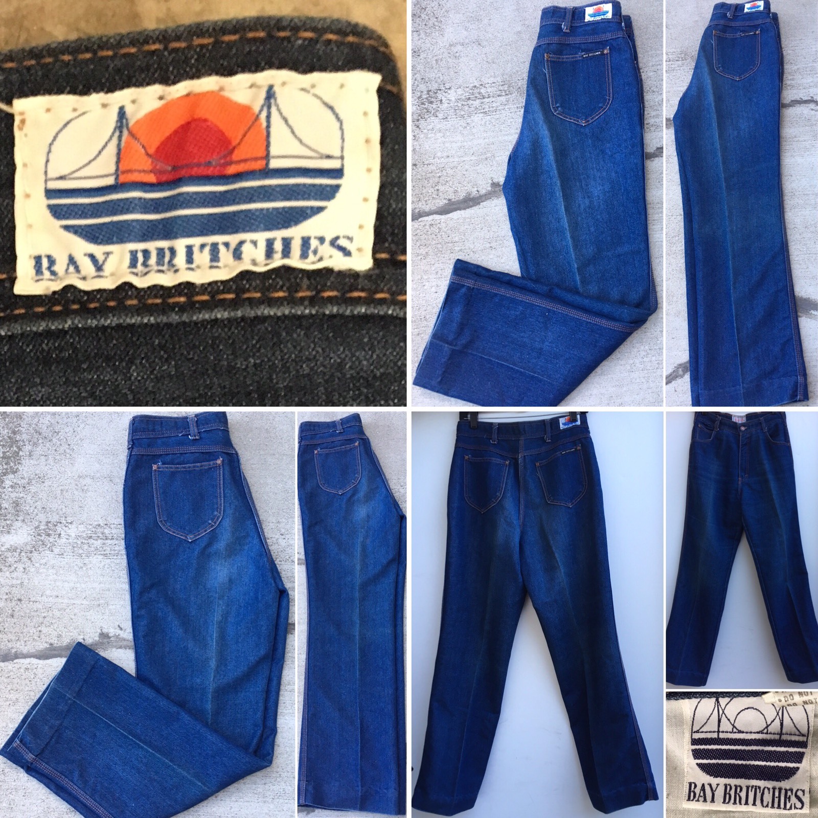 Vintage Bay Britches Jeans High Waist Sz 15/16 (30″ Waist) 80s 1980s