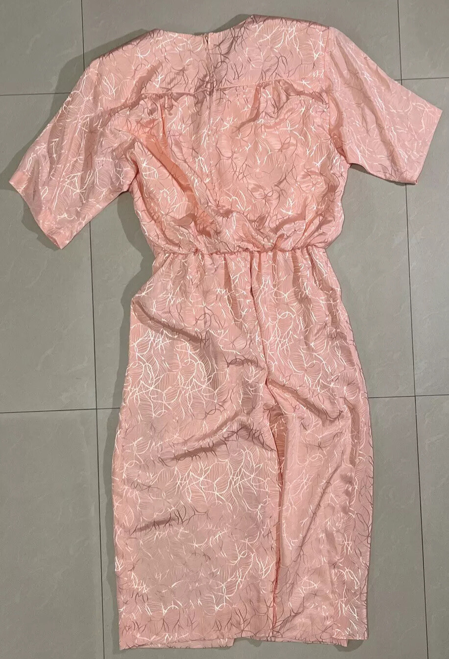 Henry-Lee Dress 80s Jacquard UnionMade Pink Size 10