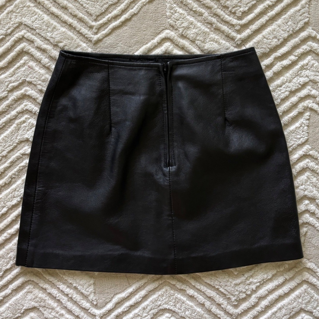 Vintage Betsey Johnson Genuine Leather Mini Skirt