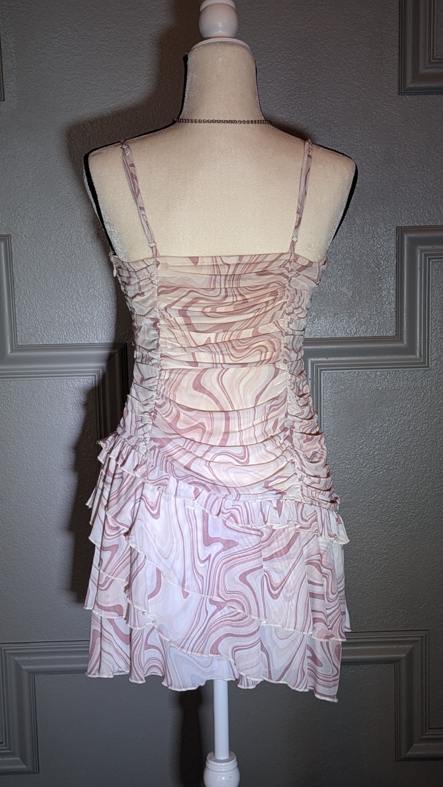 Sadie & Sage Y2k Ruched Asymmetrical Dress Fairycore Vintage