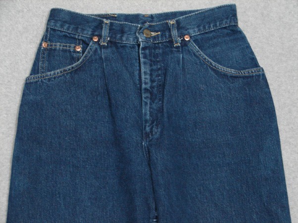 QB03405 VINTAGE 1970s **LEE** 302 HIGH WAIST RELAXED FIT WOMENS JEANS sz11 DARK