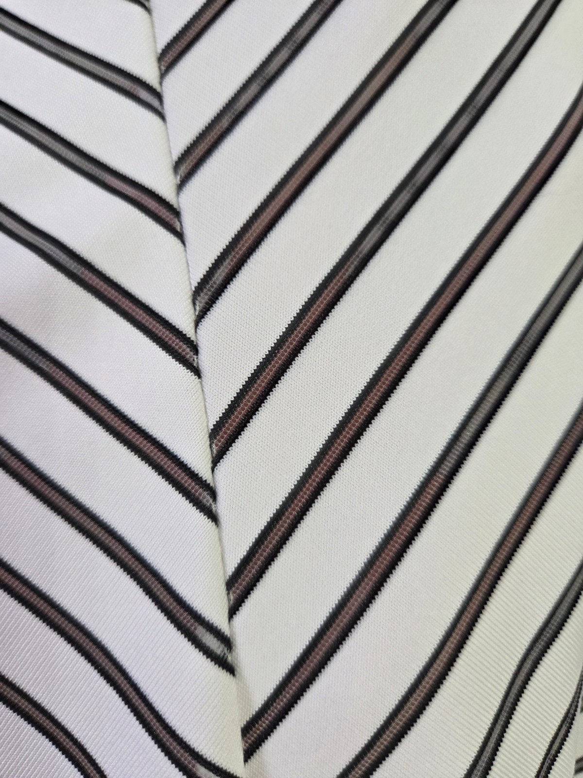 Vintage Funhouse Chevron Optical Illusion Striped Top Size L 90s Y2K USA MOD
