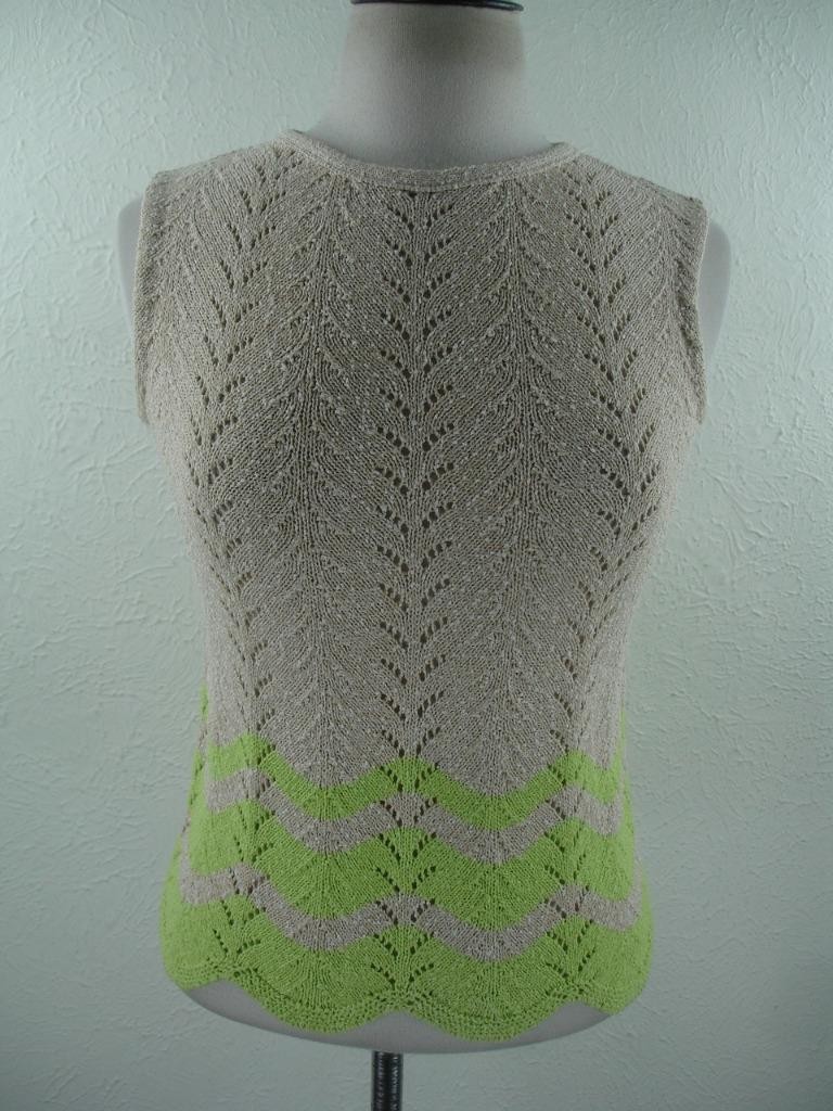 Women’s XS Vtg 1960’s Mister Cig 2-Pc Outfit Sweater Skirt Knit Beige Lime Green