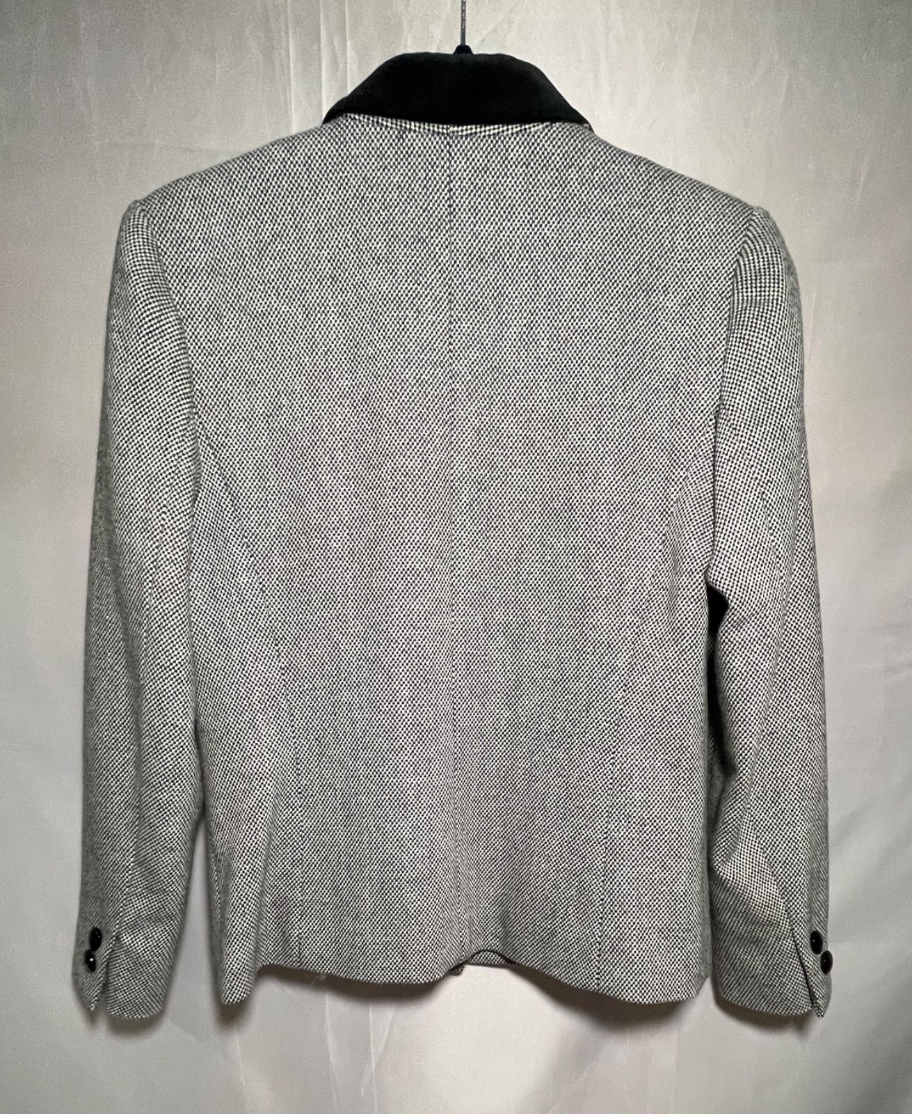 Vintage SASSON Checkered Wool Blend Blazer Jacket 80s / 90s Size 6