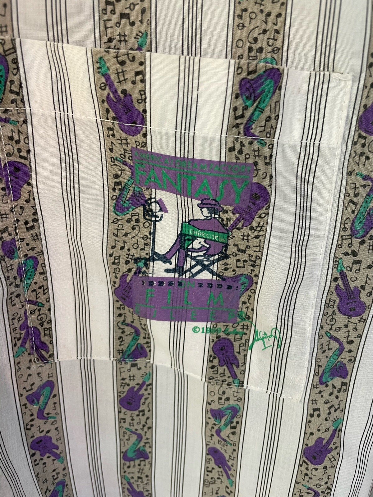 Vintage Womens 1989 Fantasy Film Hollywood Dreamin’ Esleep Fashion Blouse Top