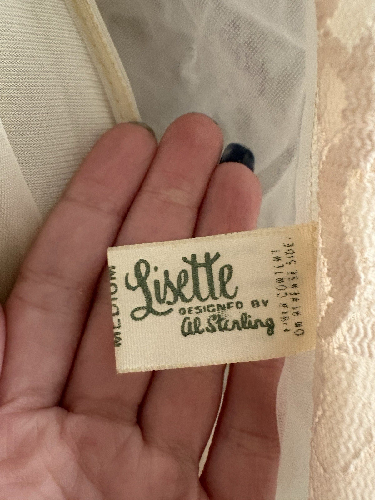 Vintage Lisette by Al Sterling Ivory Nylon Victorian peignoir Set