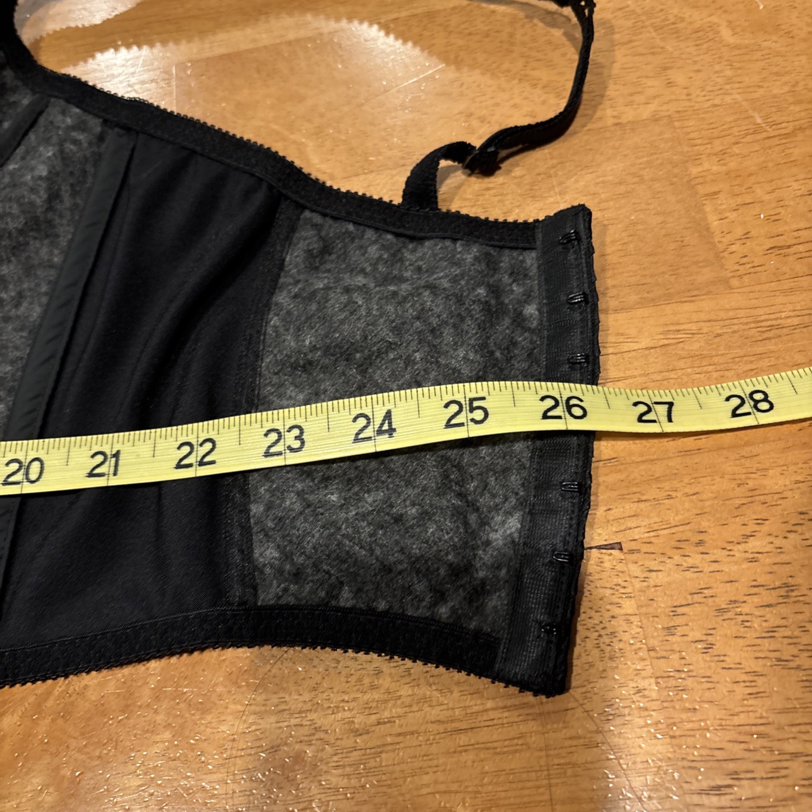 Vintage Lily Of France Black Bustier Corset By Dolores Bra Style Size 36B Cups