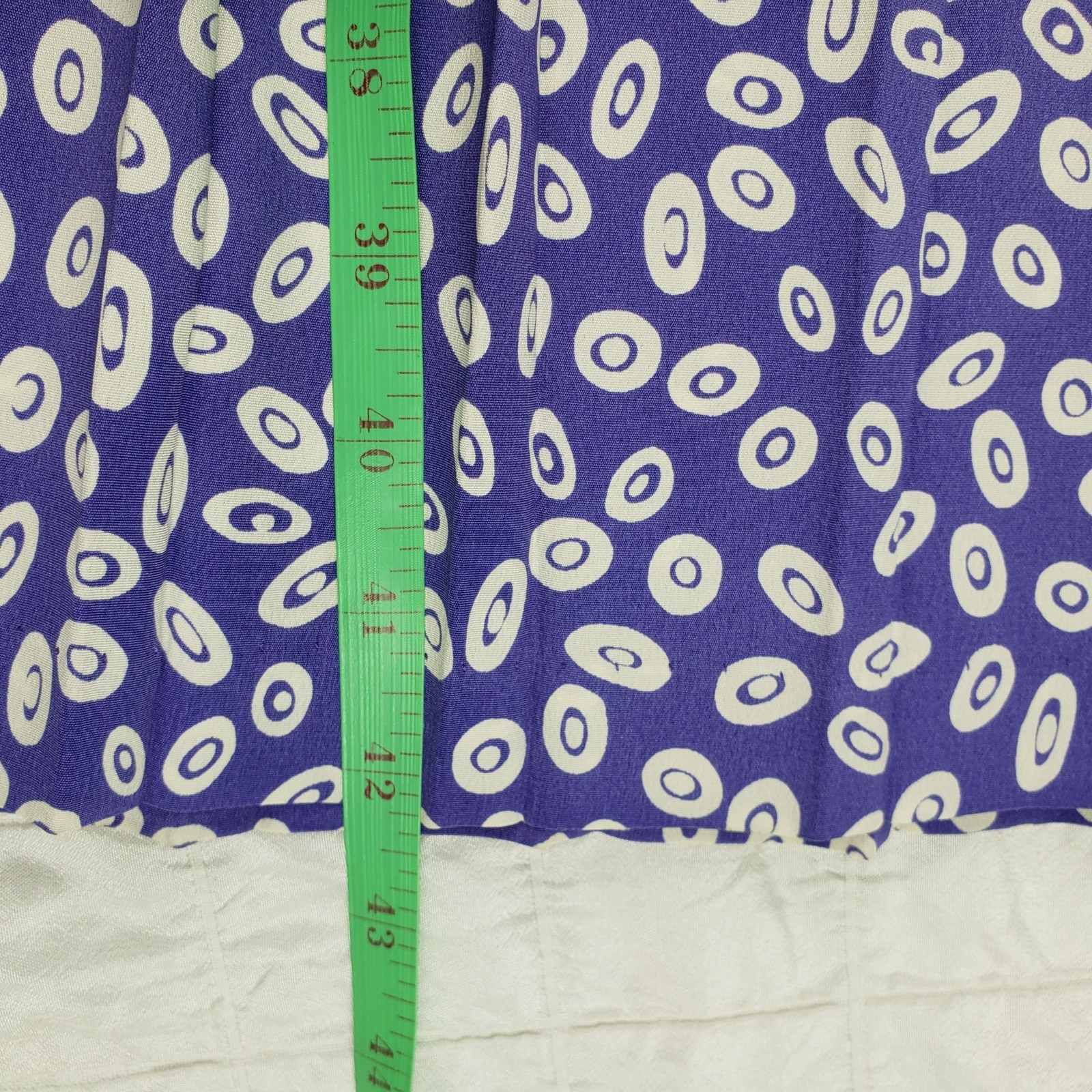 Vintage Leslie Fay Dress 80s 90s Pleated Geo Paisley Purple Belted SIZE 6P