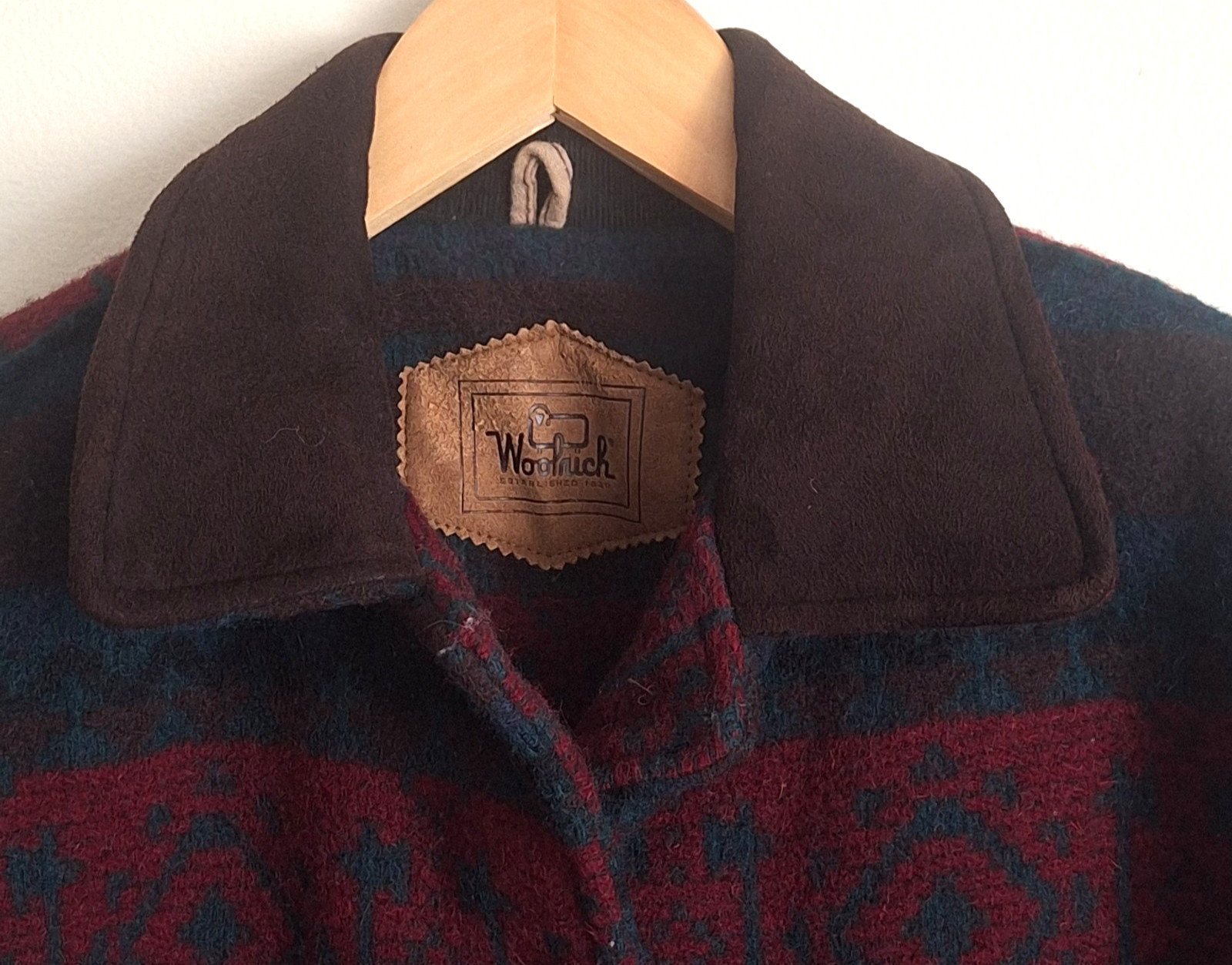 VTG Woolrich Wool Jacket Womens Small Aztec Navajo Southwestern Nordic Suede USA