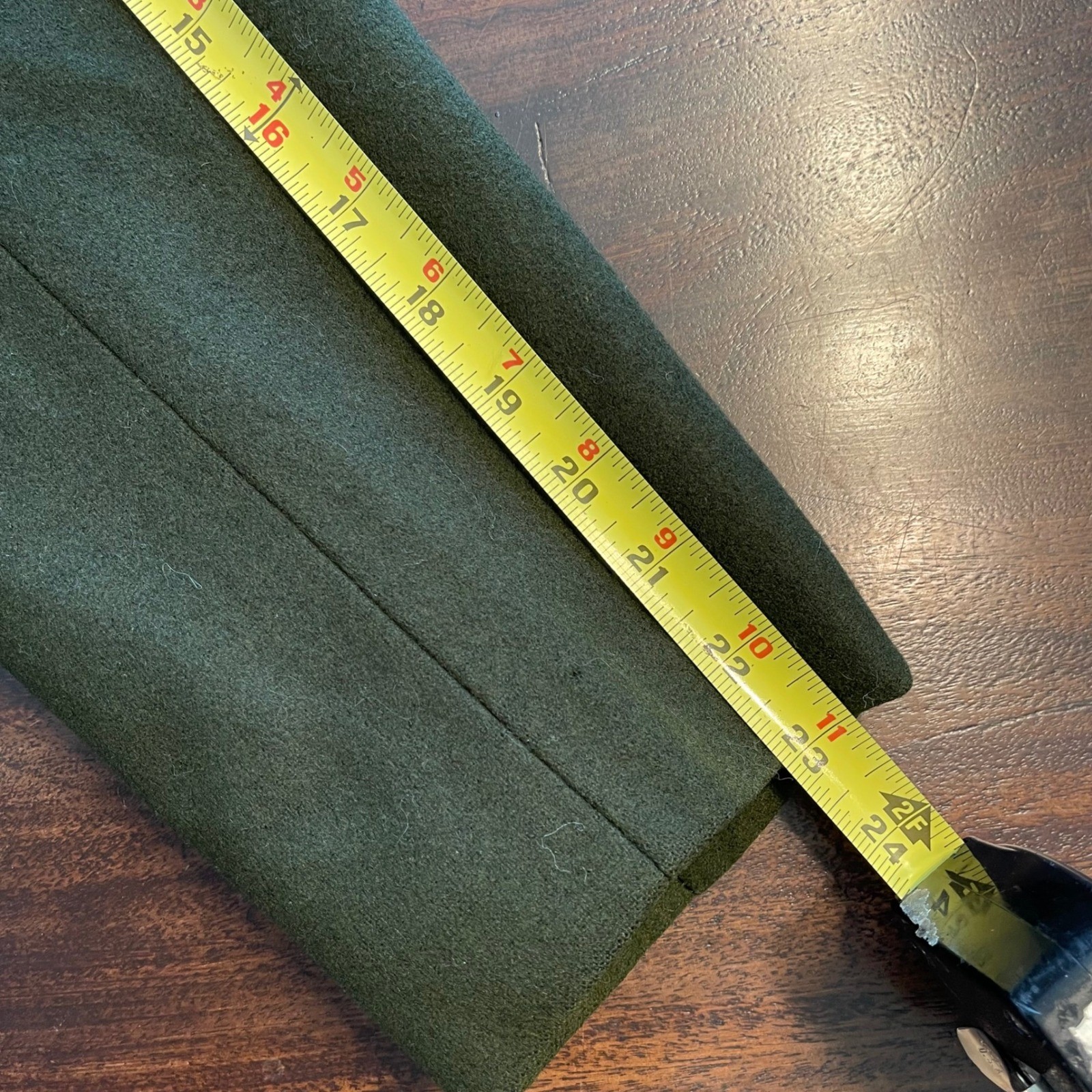 Salko Austria Tiroler Loden Wool Coat Forest Green Vintage A-Line Crest Buttons