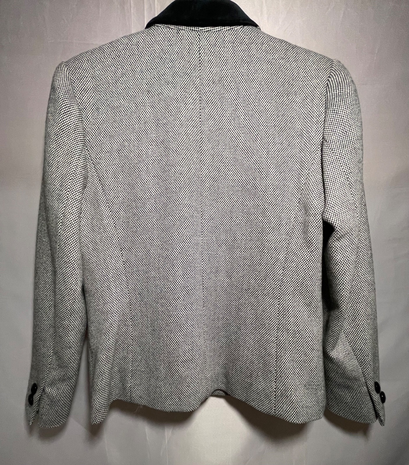 Vintage SASSON Checkered Wool Blend Blazer Jacket 80s / 90s Size 6