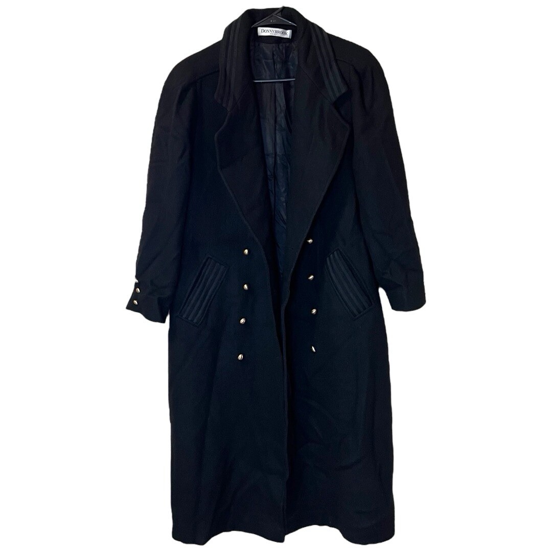 VTG DONNY BROOK Black Wool Trench Coat