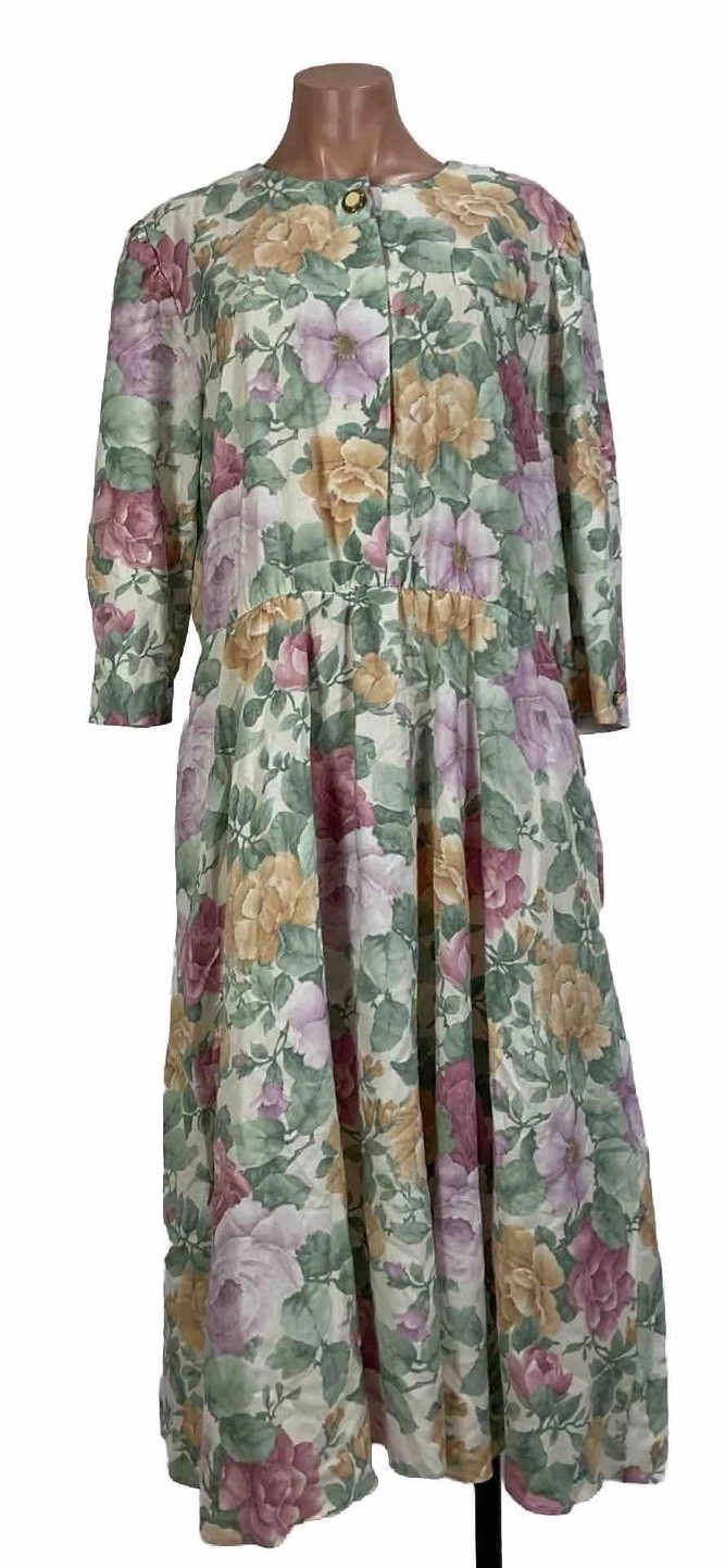 Vintage Jenny Secretary Cottagecore Prairie Dress PLUS 18W 80’s 90’s Floral