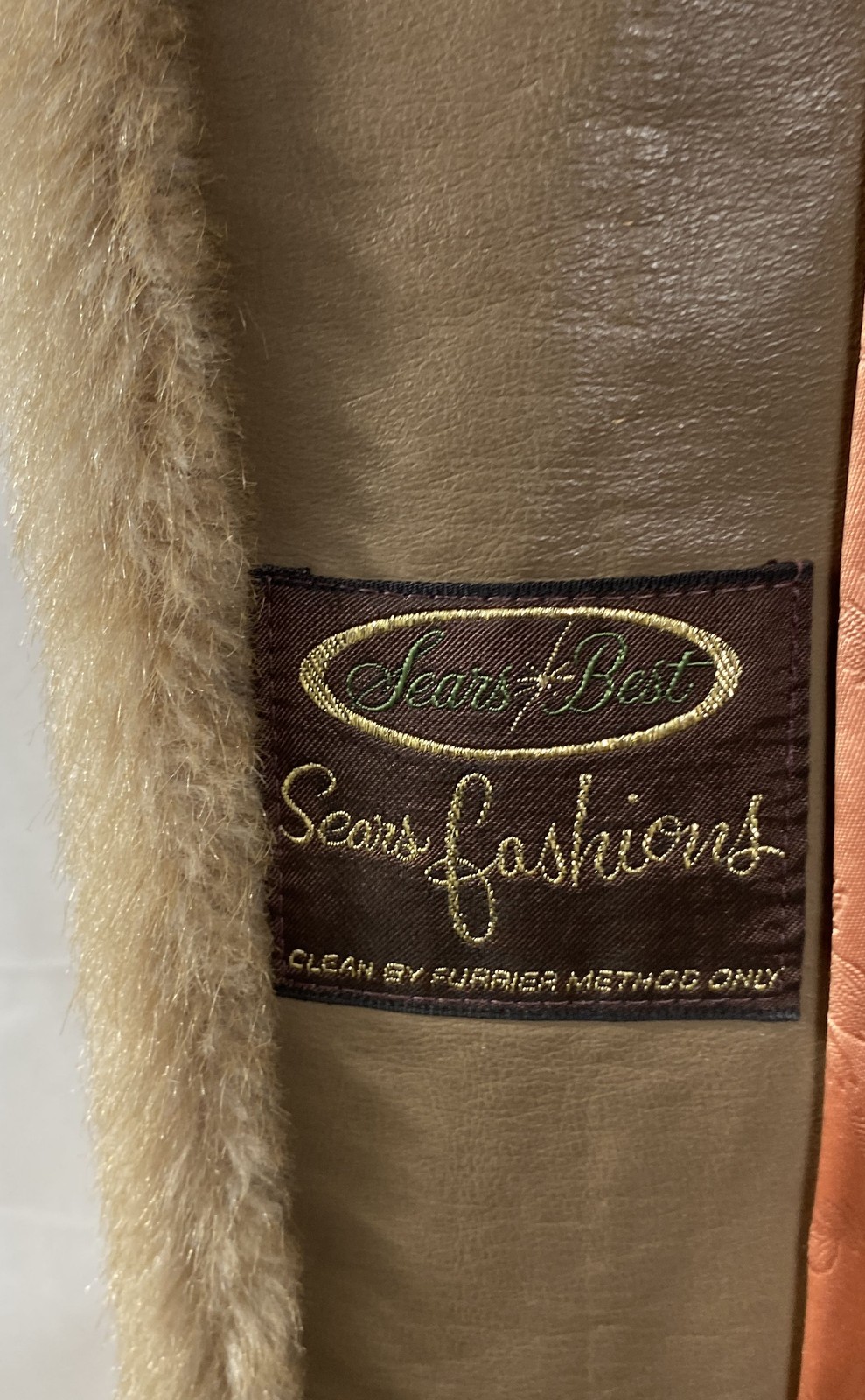 Vintage 70s Sears Best Women’s Tan Faux Fur Full Length Long Coat Size M