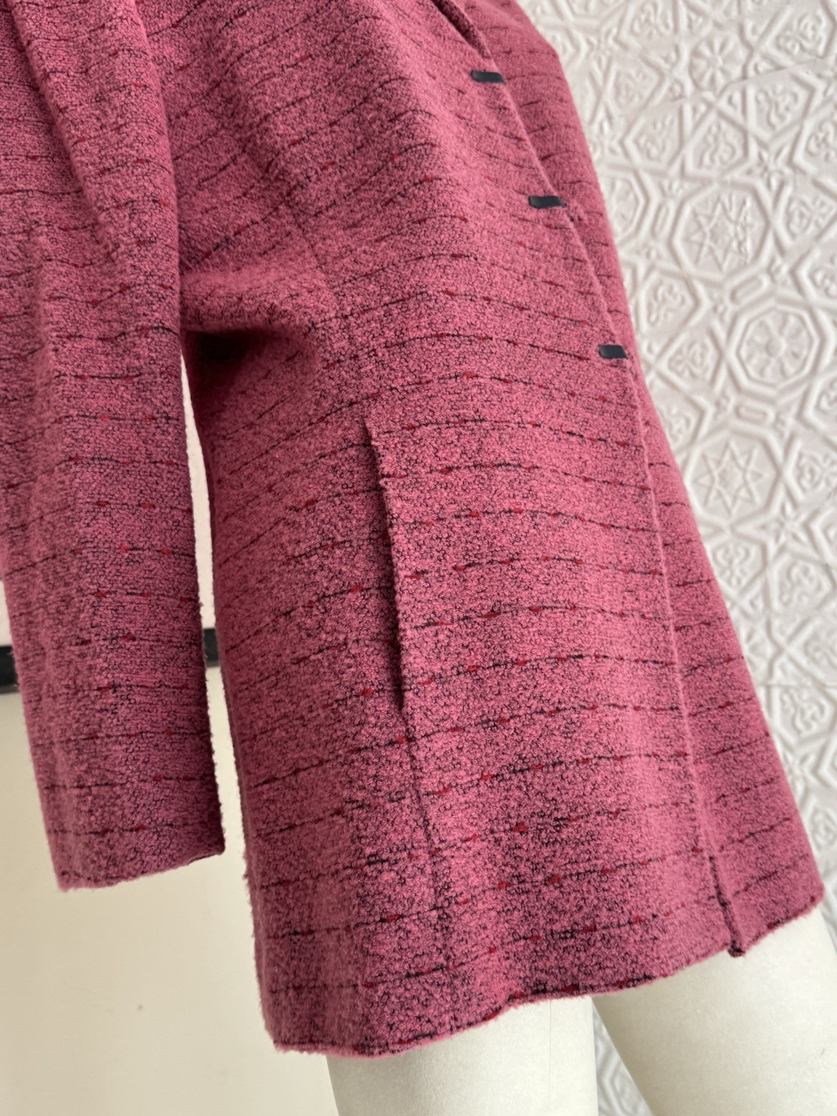 Vintage 1980s Carlisle Jacket-Pink-Fluffy-Business Casual-Outerwear-Medium/Large