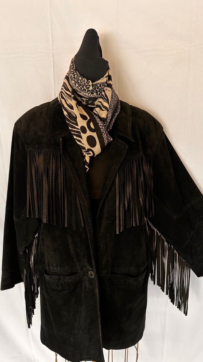 Suede Fringe Leather Jacket Designed by SIENA