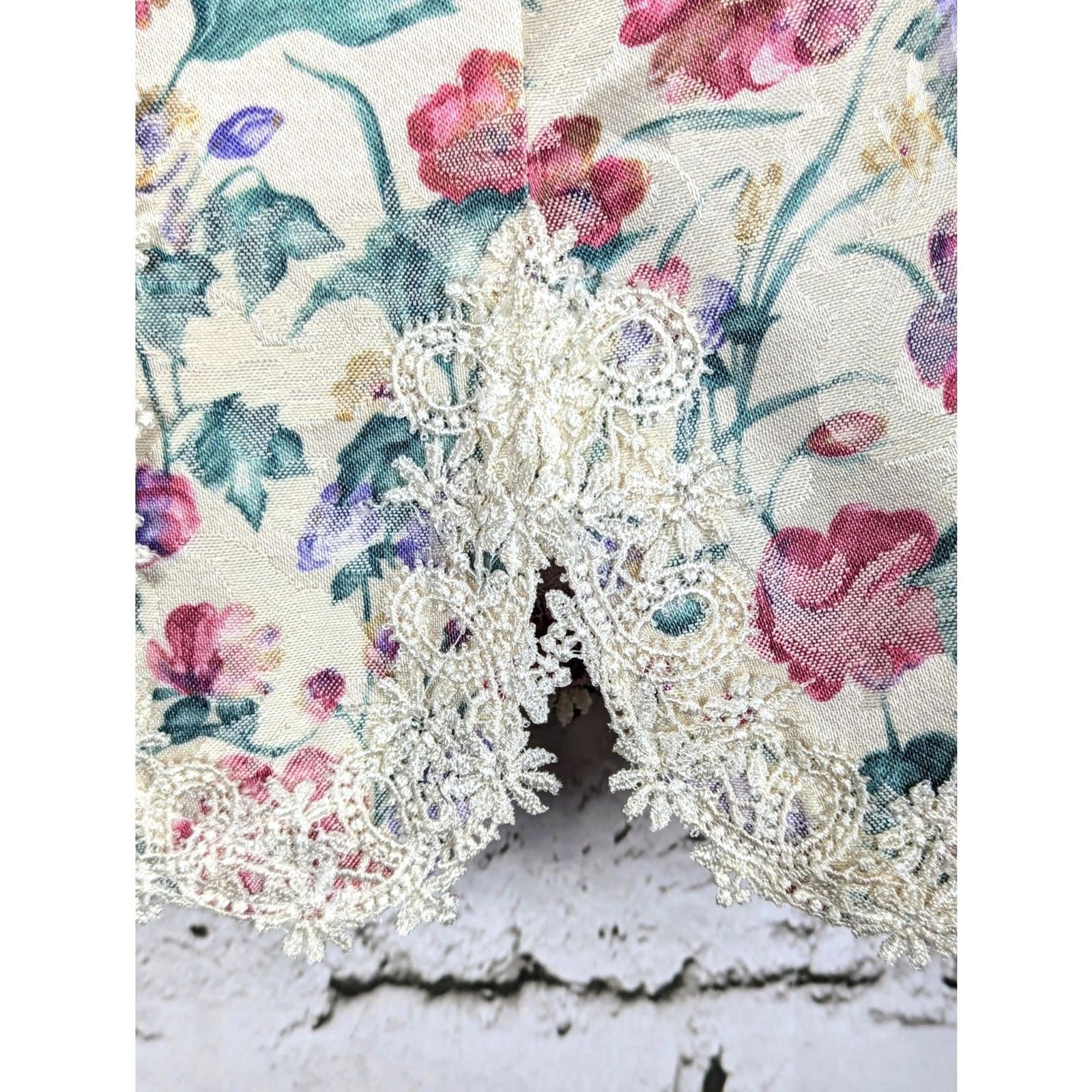 Vintage Floral Chintz Brocade Coastal Grandma English Garden Cottage Jacket 4P
