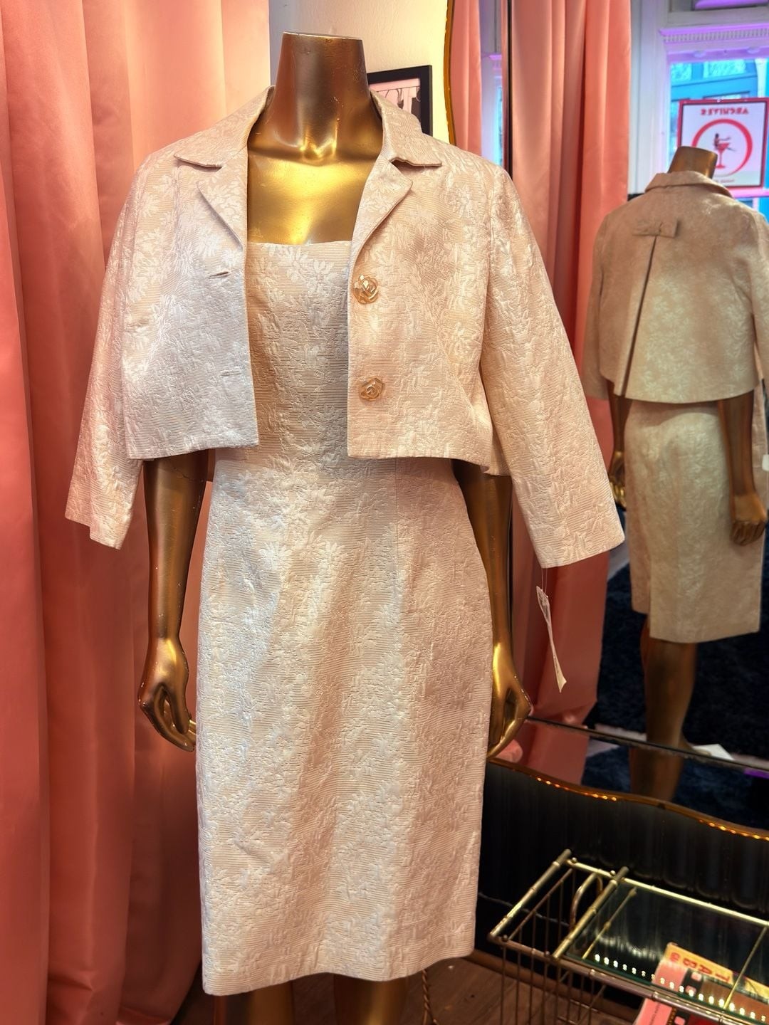Maggie London Two Piece 1950s/60s Style Wiggle Dress With Matching Cropped Jacke