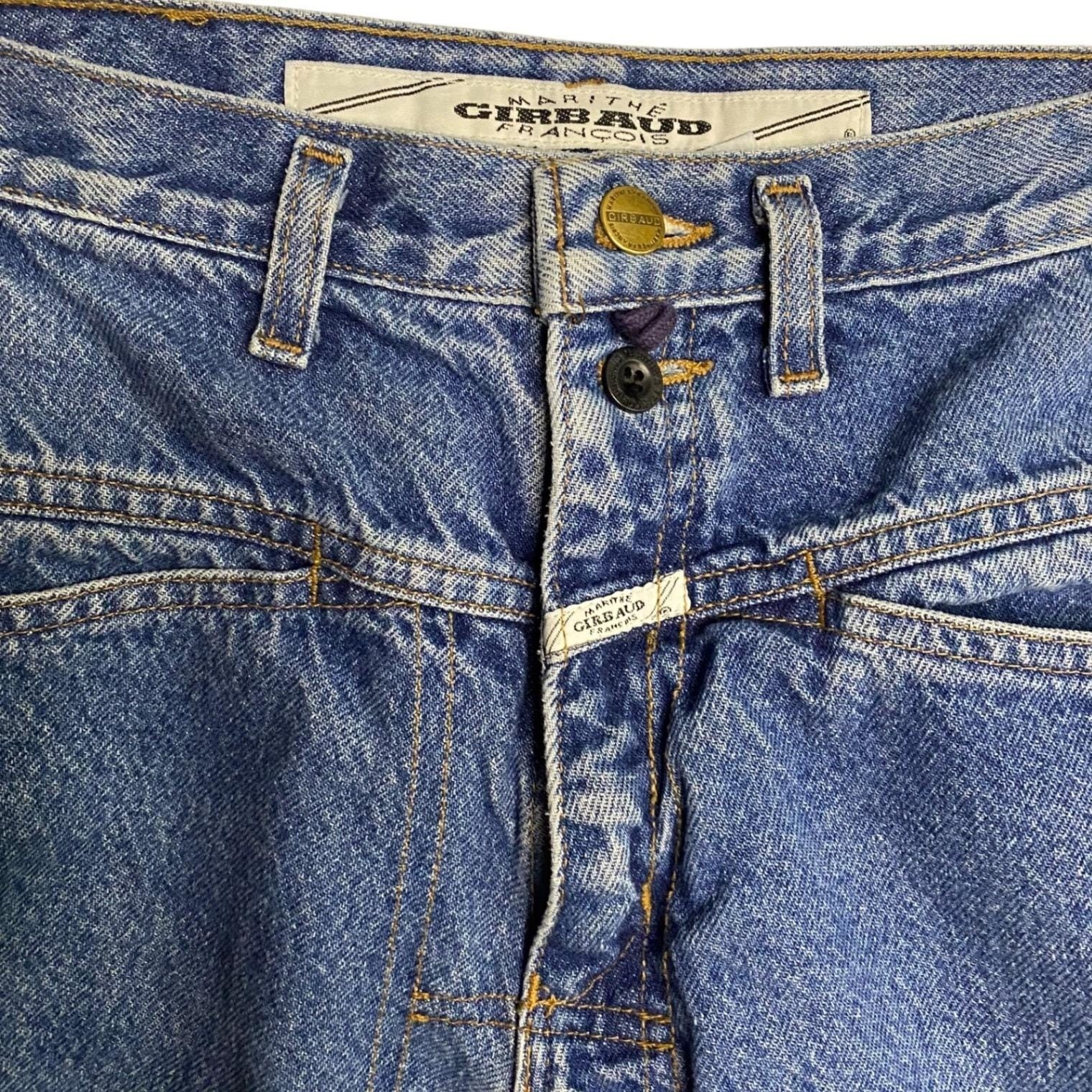Vintage Marithe Francois Girbaud High Waisted Jeans Blue Petite Size 12 26×26