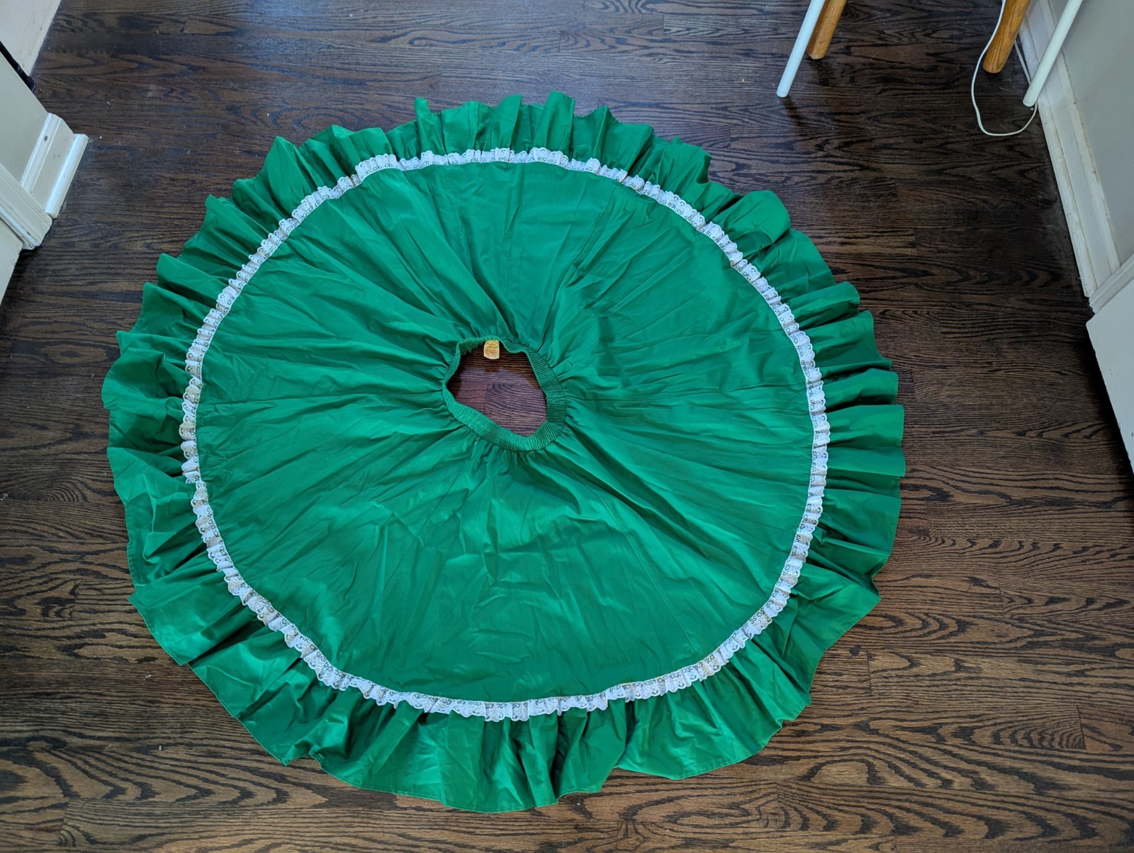 Vintage Partners Please Square Dance Circle Skirt Rockabilly Size S USA Green