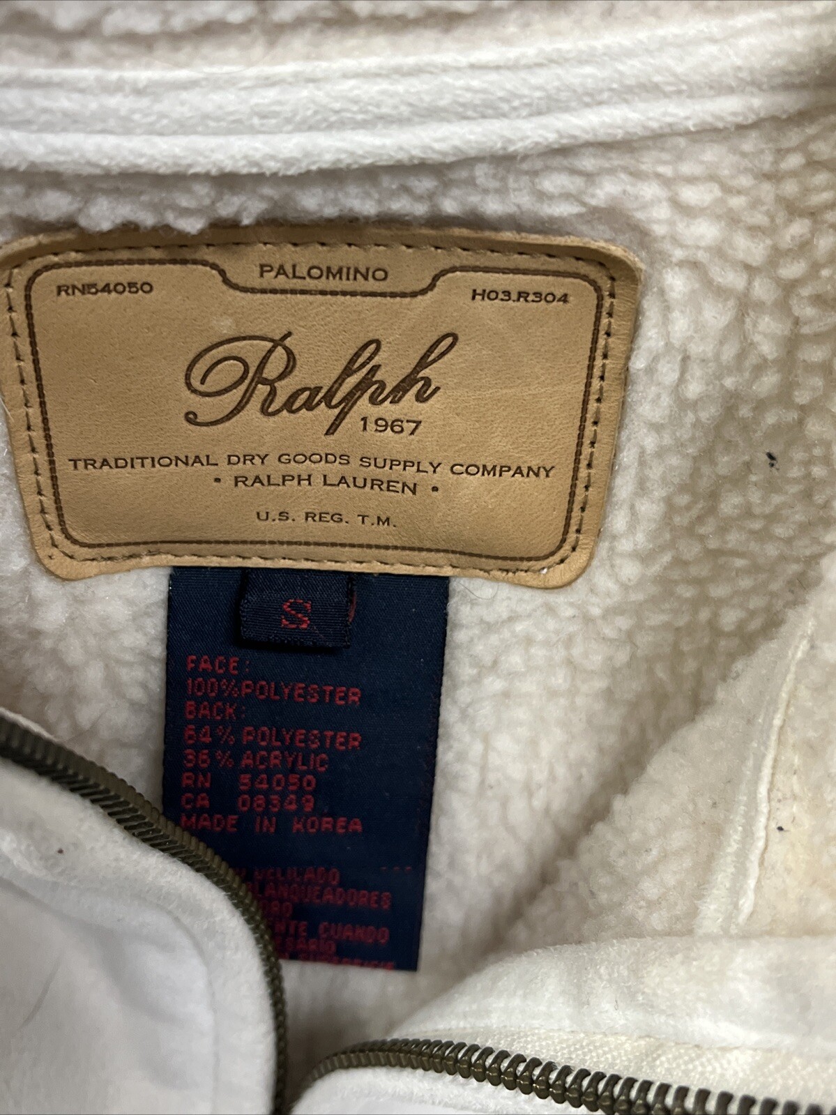 Vtg RALPH LAUREN Palomino Women Faux Suede/Sherpa Vest Cream Colored – Sz Small