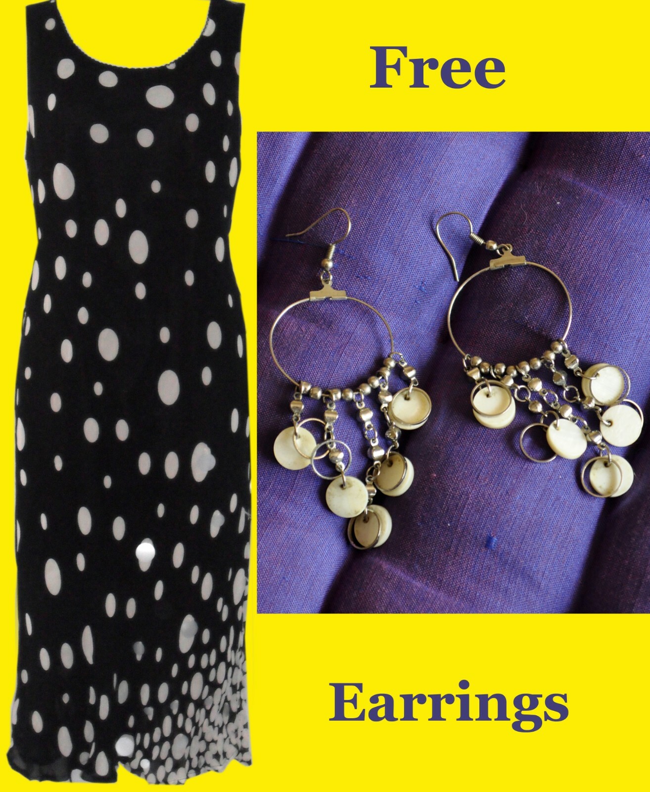 Vintage Polka Dot Midi Dress Size 8 – 10 by Rene Derby