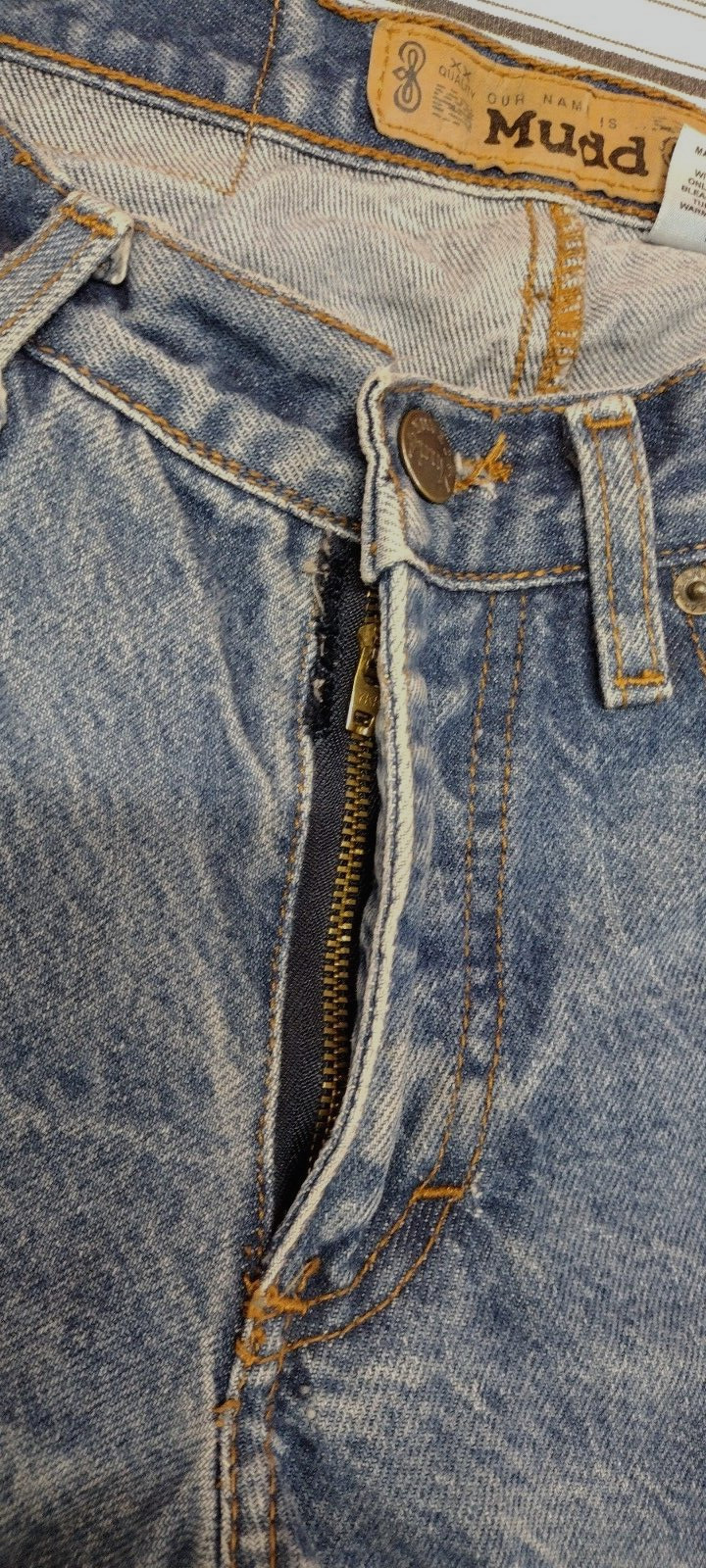 Mudd Jeans 90s Blue Denim Wide Bell Bottoms Waist 26 inch Epic SIDE SLIT