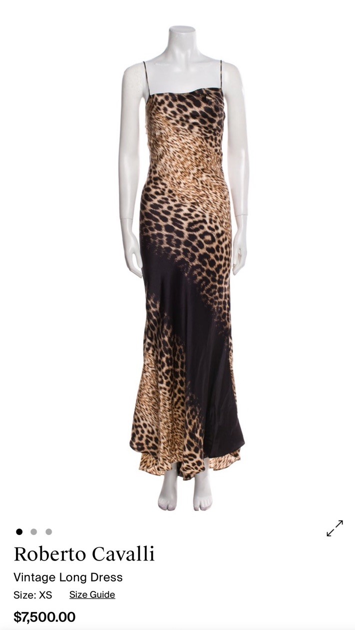 Roberto Cavalli 2000 F/W leopard silk Dress