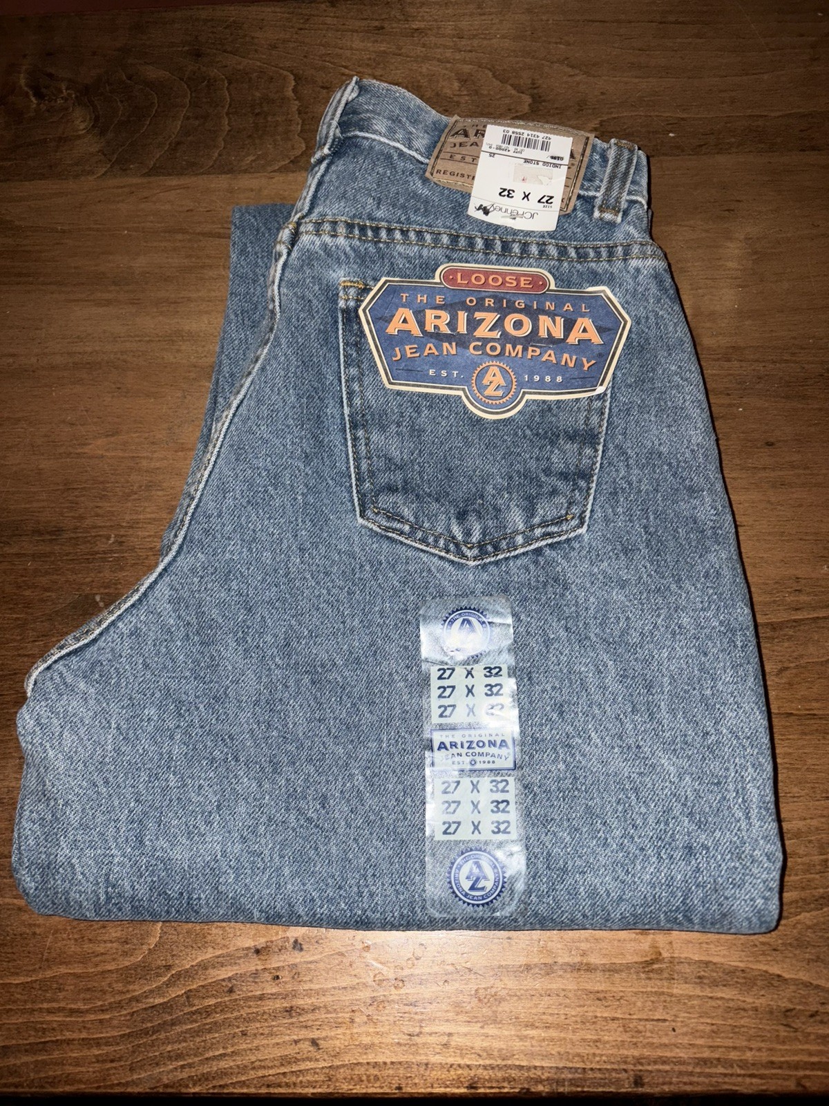 Vintage Arizona Jean Co 90s High Waisted Mom Light Wash loose barrel 27×32