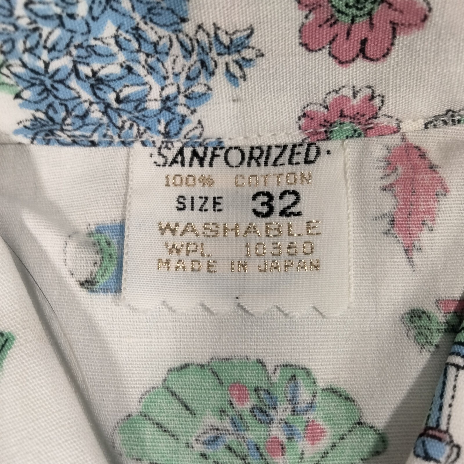 NWT Vtg 50s Sanforized Button Up Shirt Womens 32 Rockabilly Novelty Bike Artsy