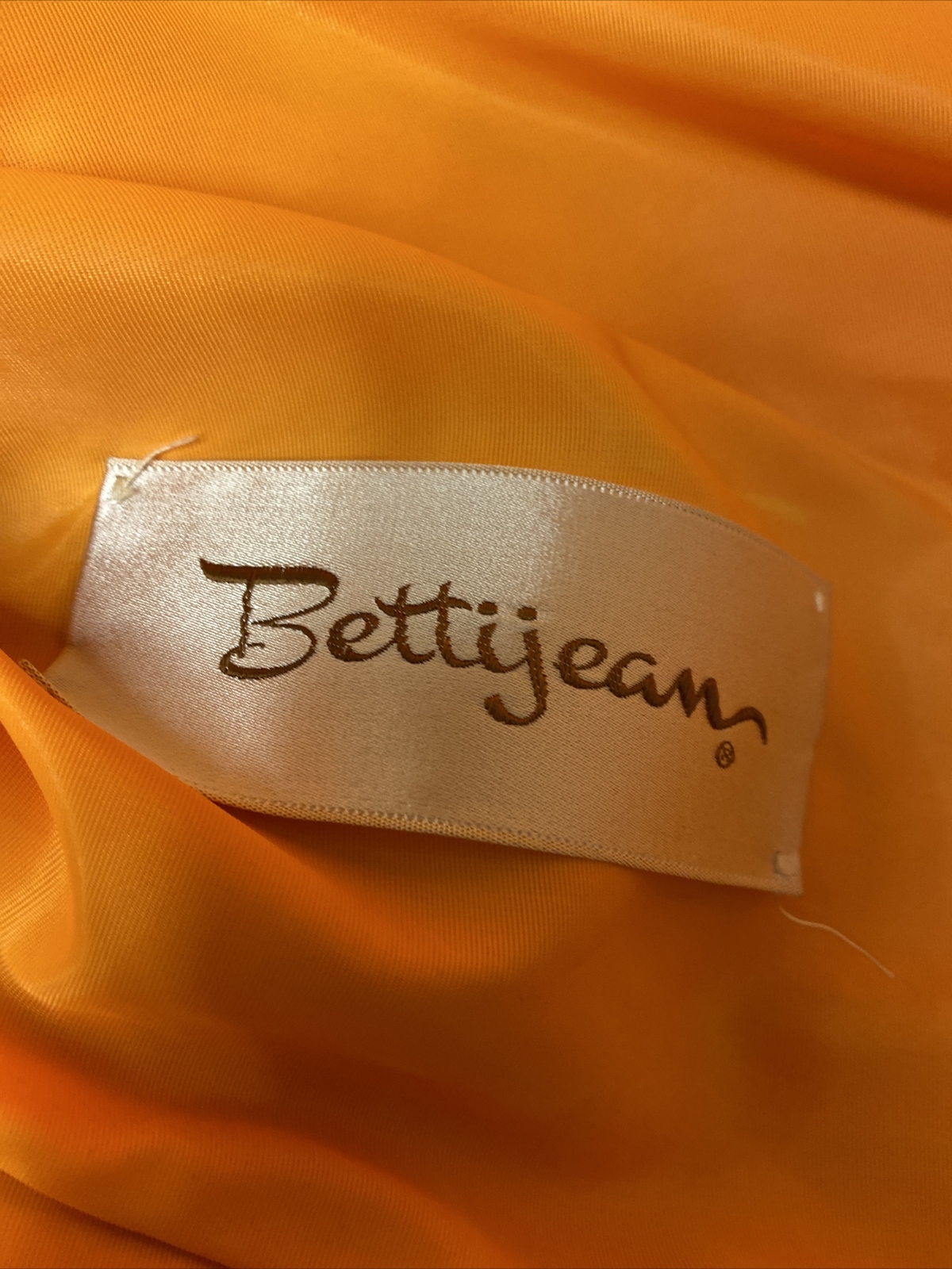 Vintage 60s Neon Grapefruit Pinkish Orange Color Bettijean Womens L/XL Mod