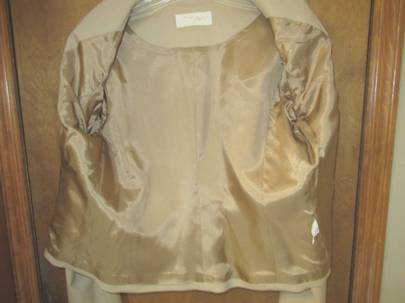 VTG SAGE WEST TX TAN EMBROIDER FLOWER RHINESTONE WM ROCKABILLY NASHVILLE JACKET