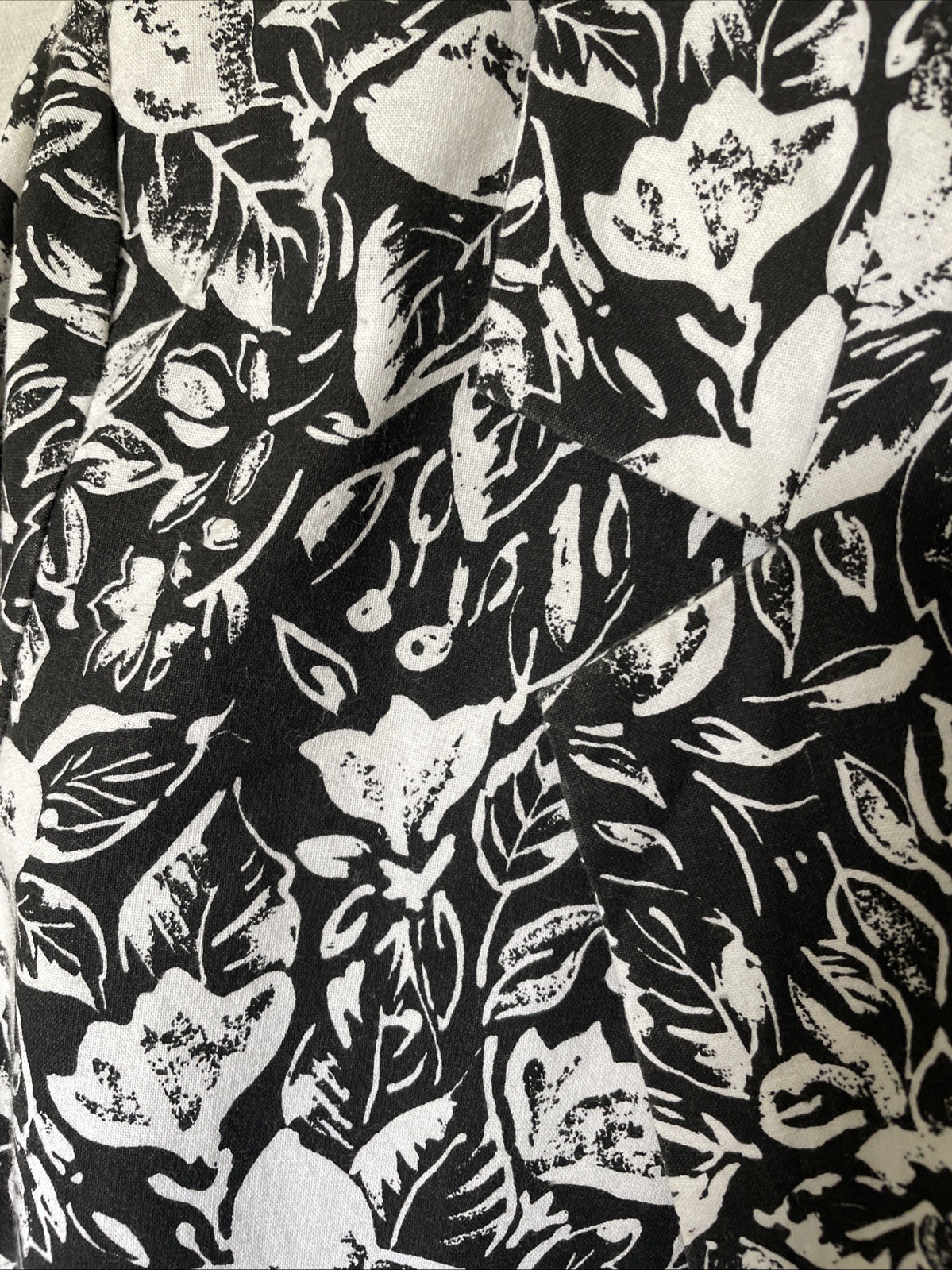 Copy Cats Vintage Blazer 1980’s Size L 100% Cotton Black White Floral