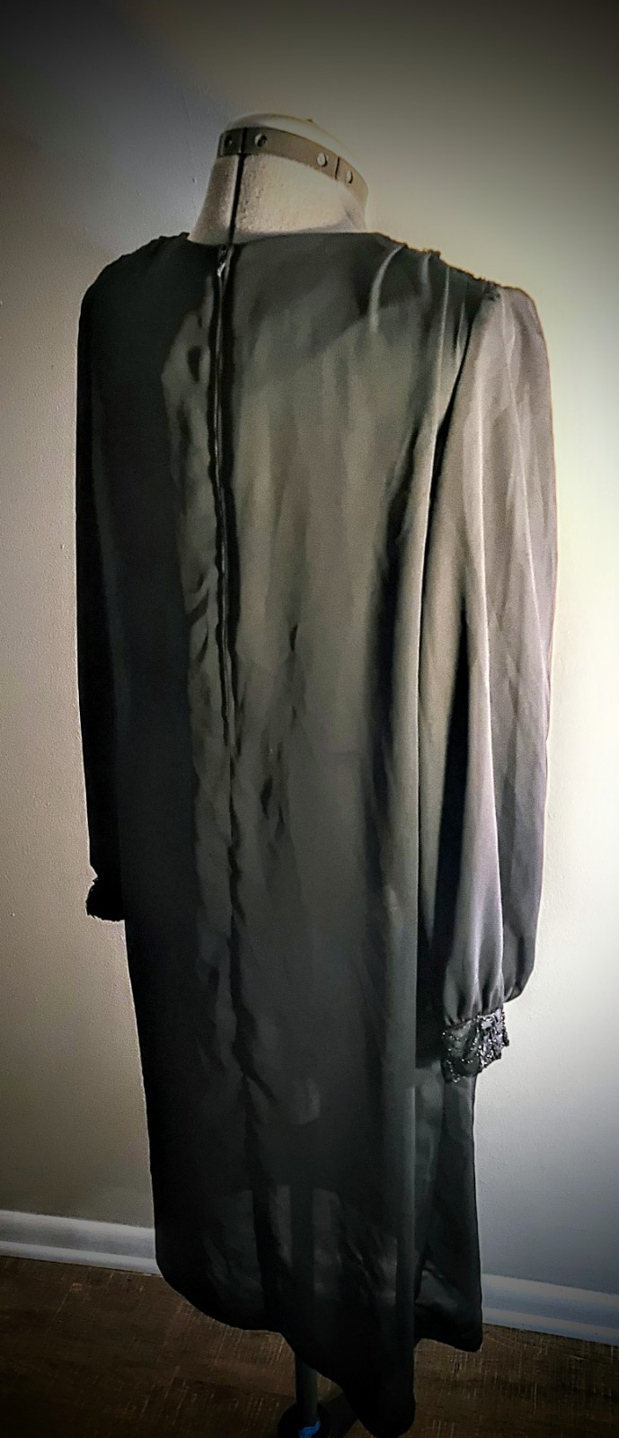 Vintage Toni Todd Black Draped Tunic / Dress Size M