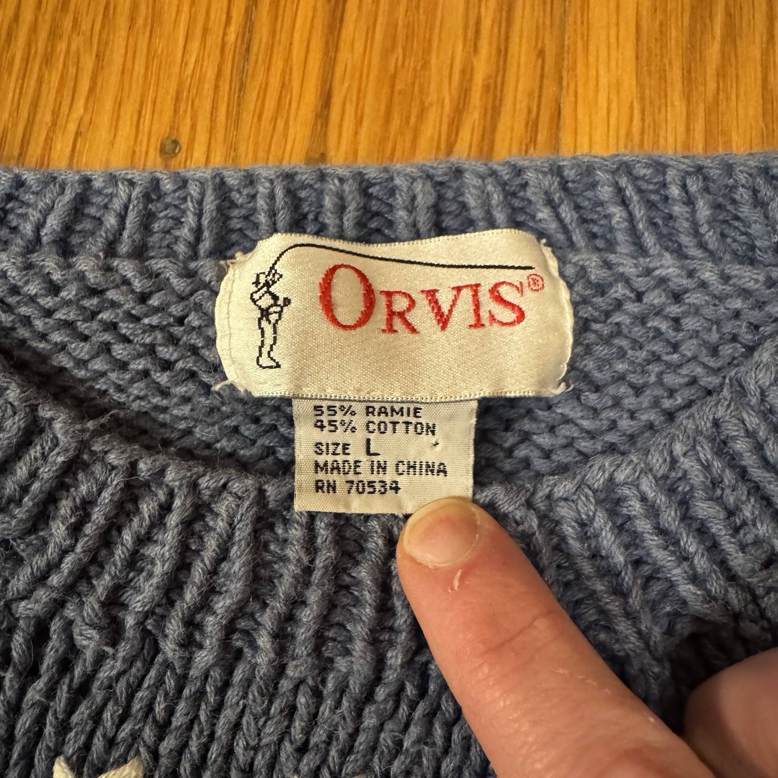 Vintage 90s Orvis 3D Knit Christmas Holiday Polar Bear Sweater Women’s Large