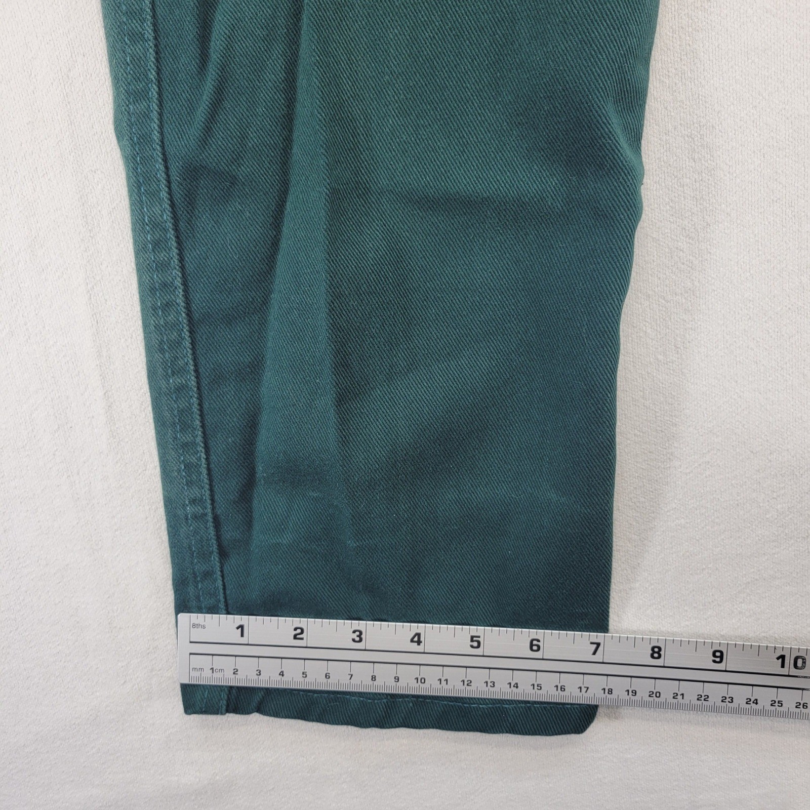 Roper Western Straight Jeans Women 5/6 Green VTG High Rise Button Fly Made USA