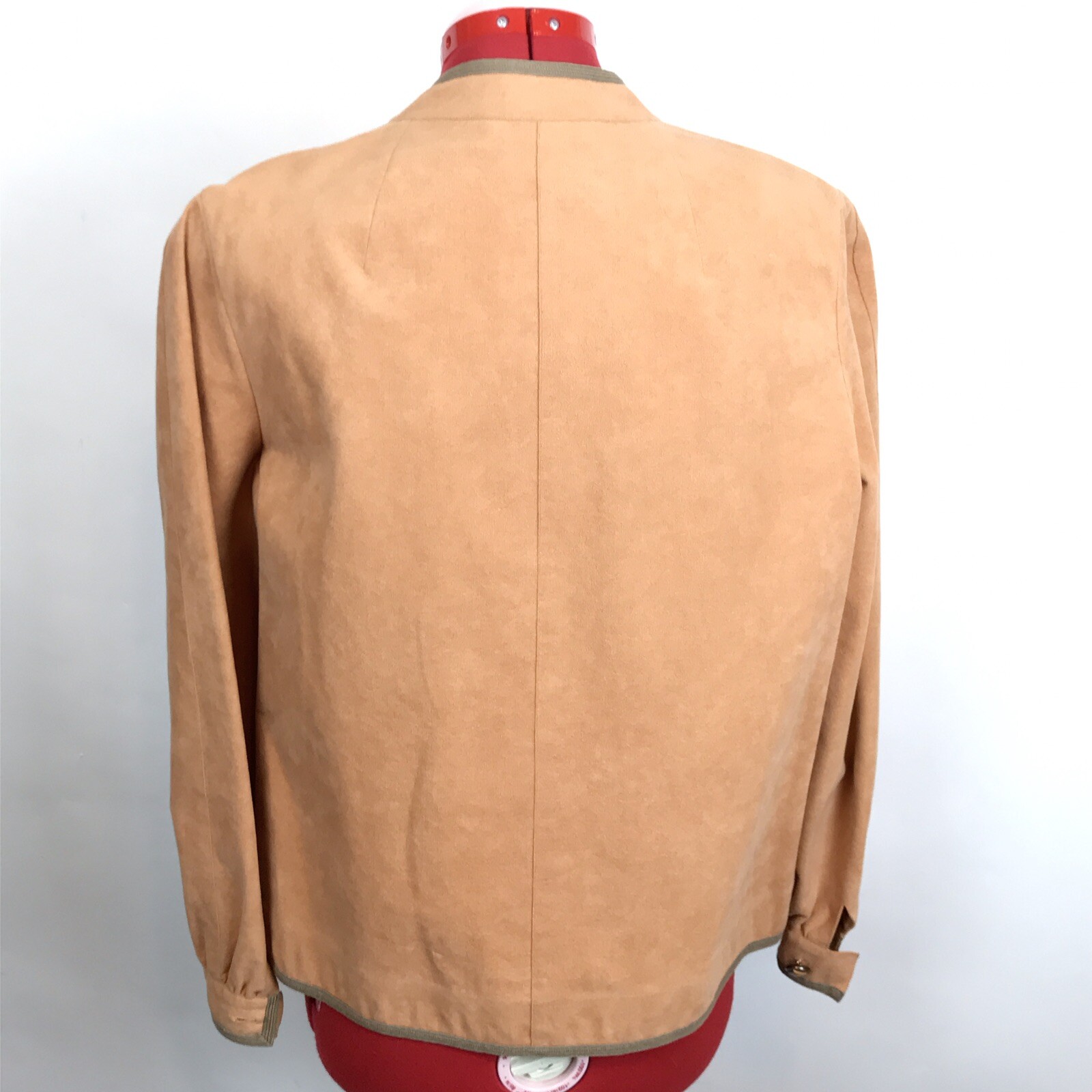 Vintage Retro 70s Mollie Parnis Ultra Suede Jacket Skinner Carmel Brown MEDIUM