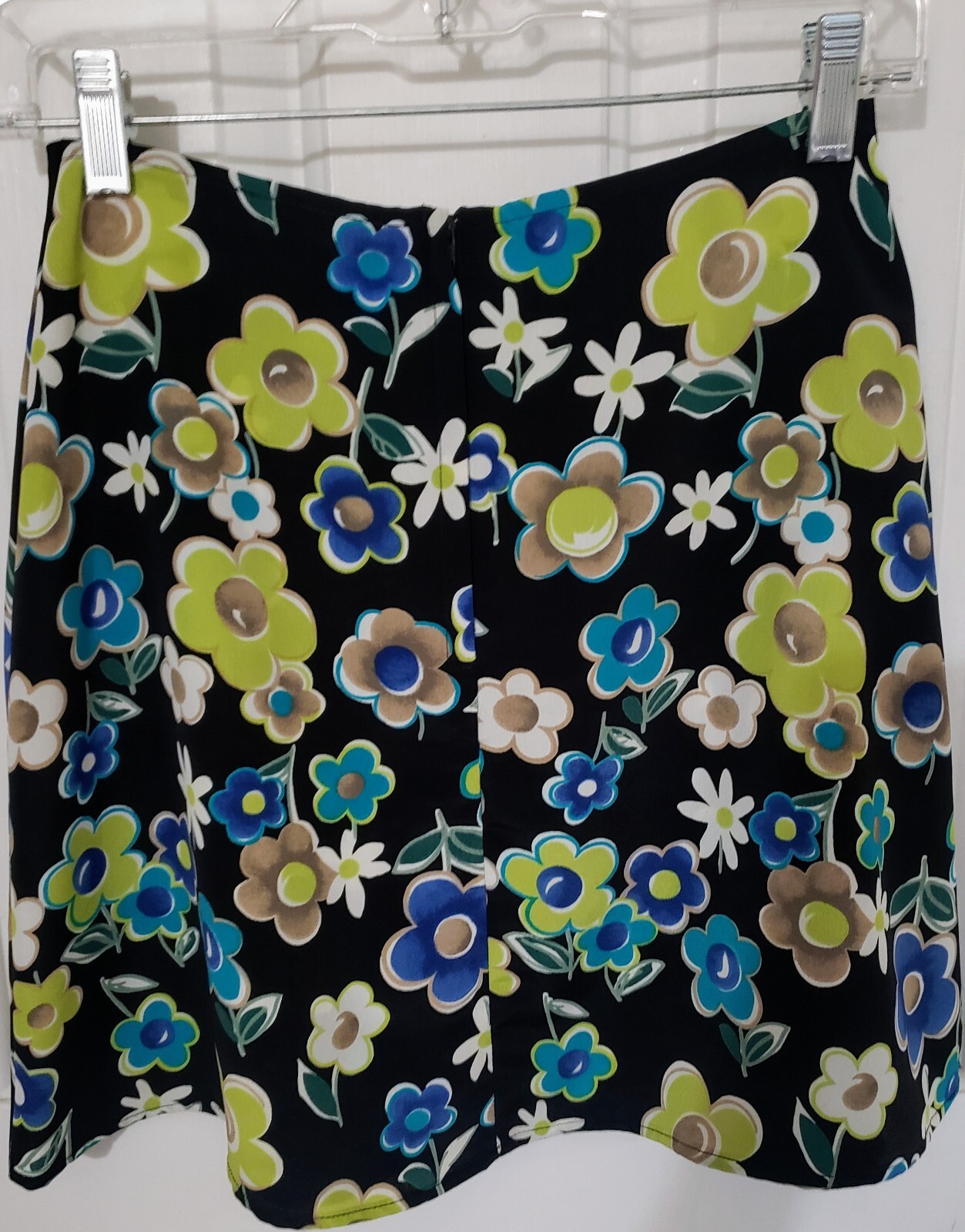 Vintage 90s Y2K Wrapper Sz 5/6 Floral Mini Skater Skirt Grunge High Rise Waist