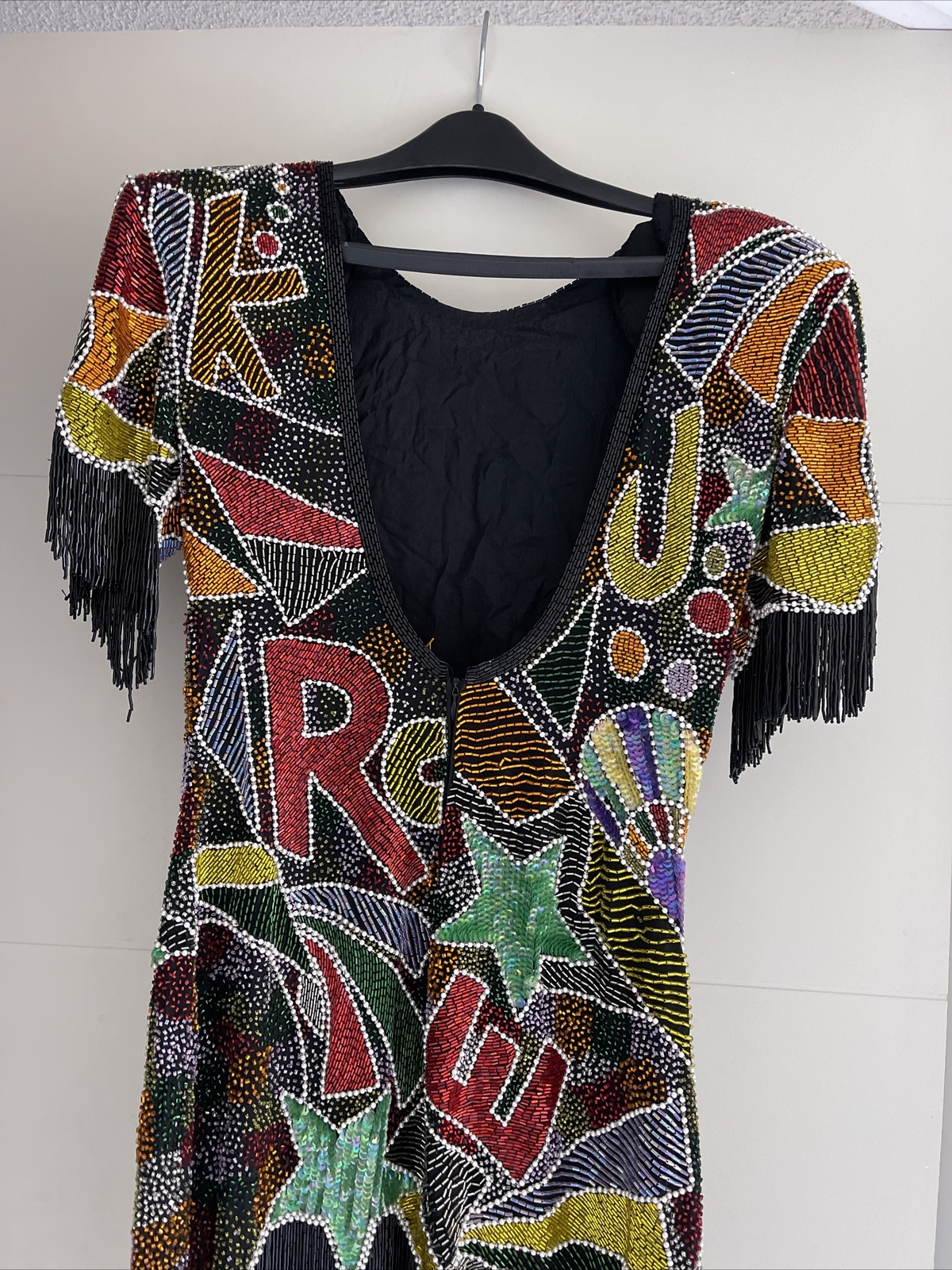Vintage Naeem Khan Riazee Nights heavily beaded short evening event dress Size S