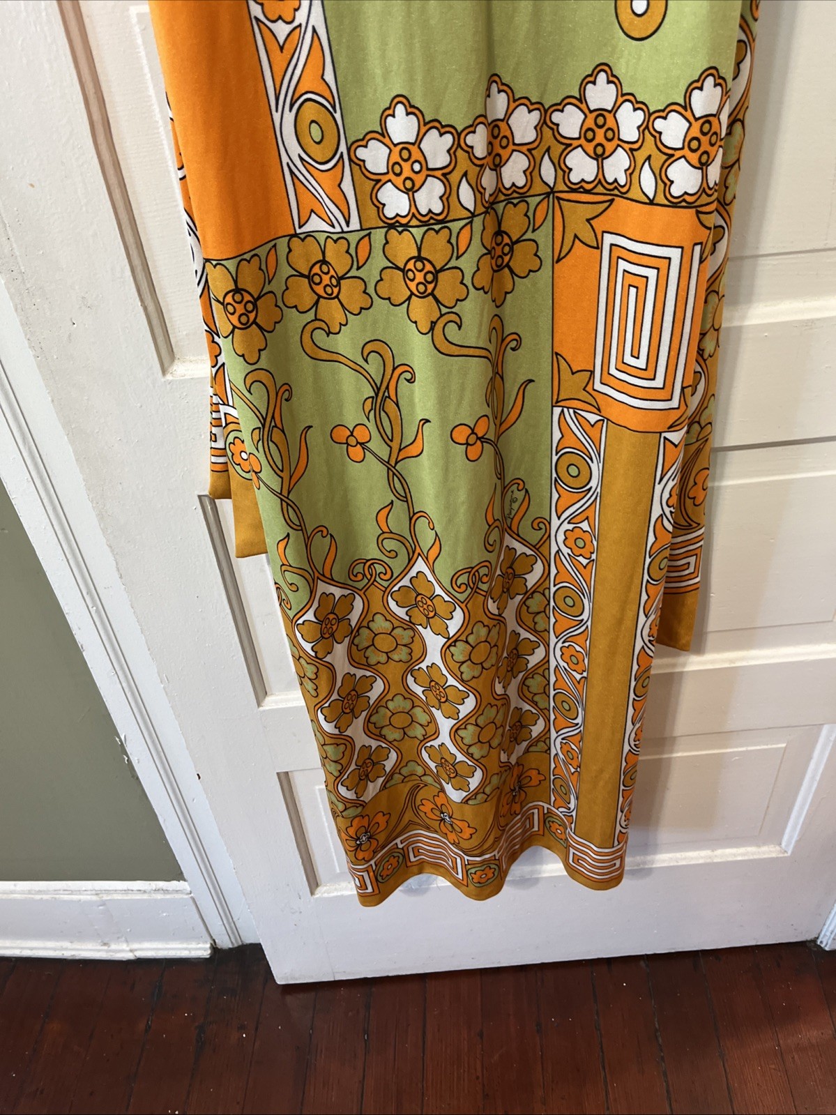 Vintage PAGANNE by Gene Berk Sleeveless Maxi Dress Size 10 Pretty w/scarf Unique