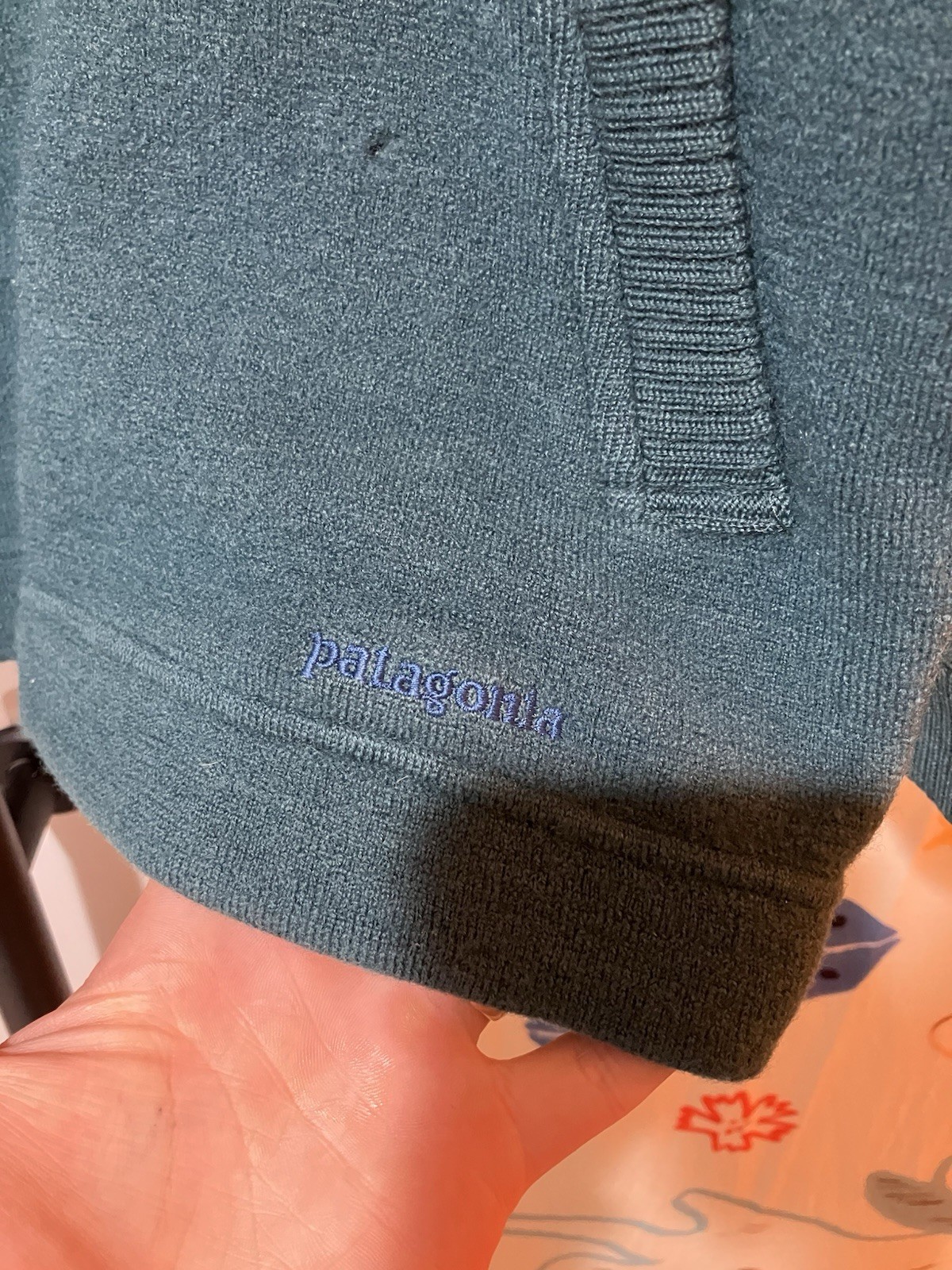RARE VINTAGE 1980s PATAGONIA WOMENS MEDIUM HALF ZIP 100% WOOL SWEATER