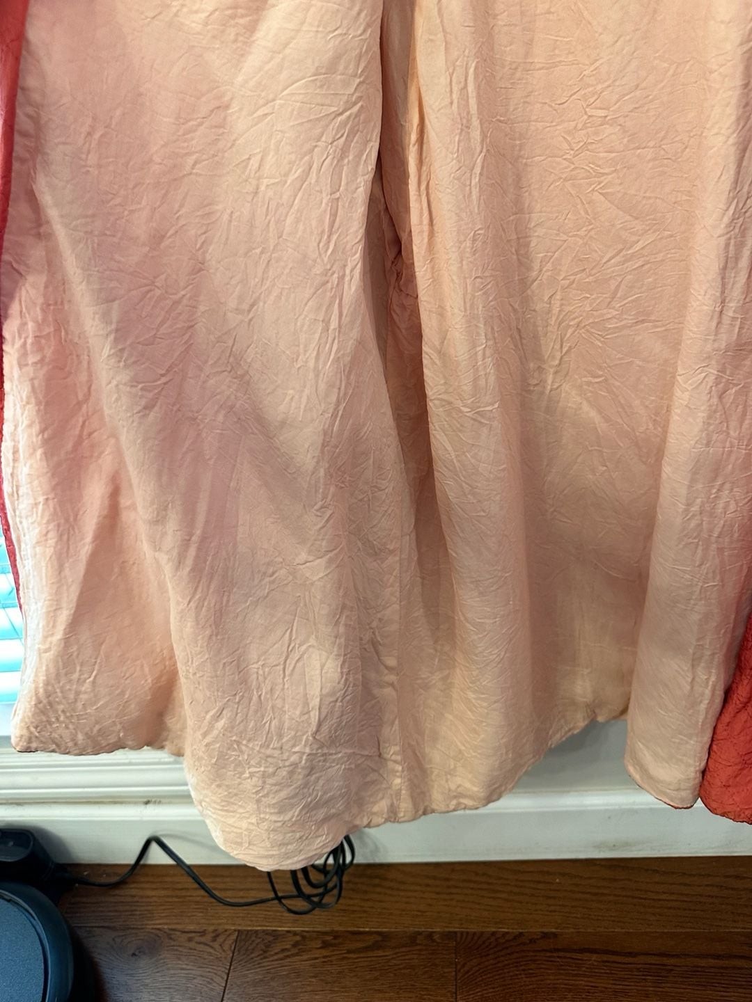 Vintage Evelyn Pearson Quilted Lounging Robe Coral