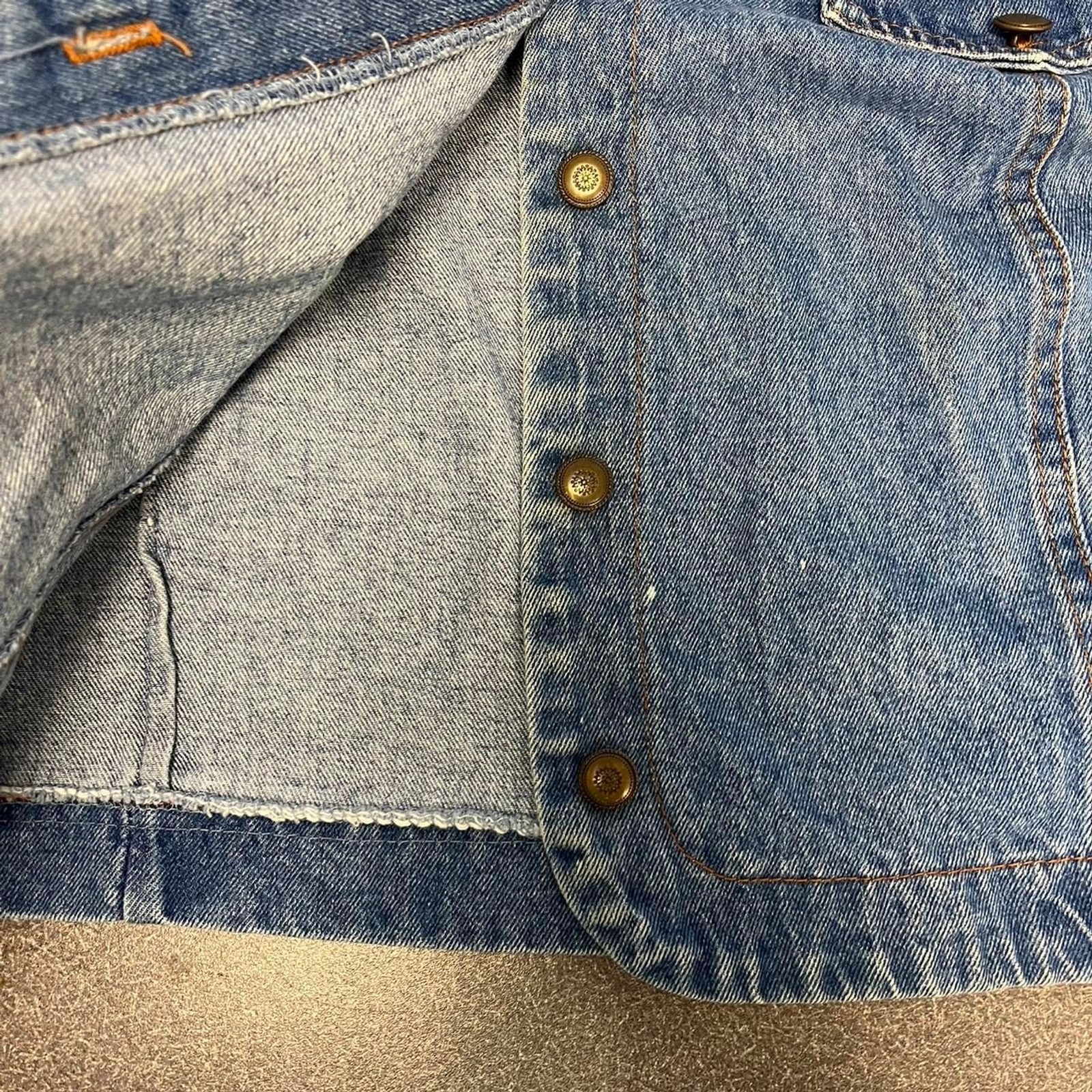 Vintage Women’s Blue Jean Sleeveless Jacket Made in USA More Jazz Denim vest