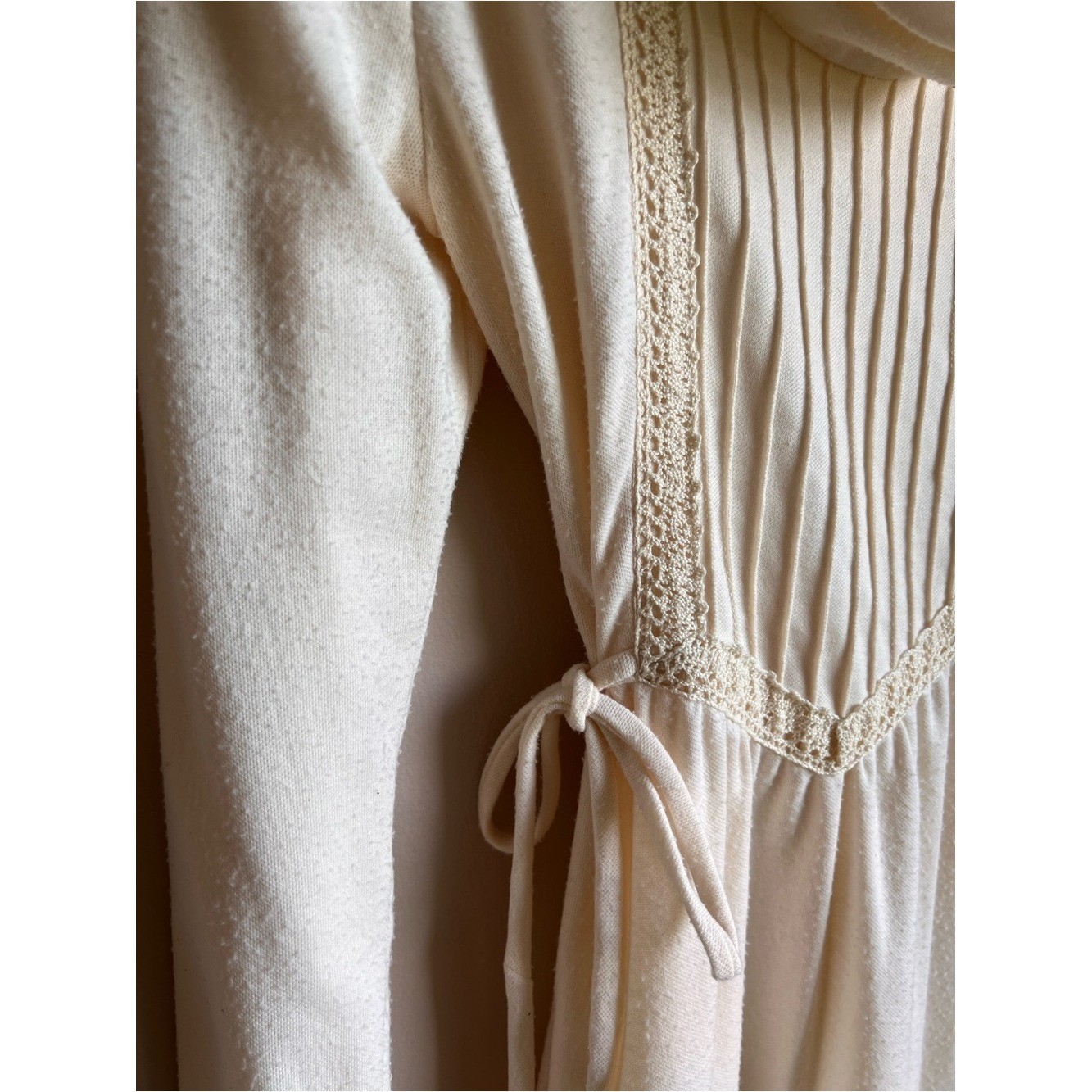 VTG TRIVIA by Charm of Hollywood Ivory Prairie Cottagecore Dress Lace 9/10 Boho