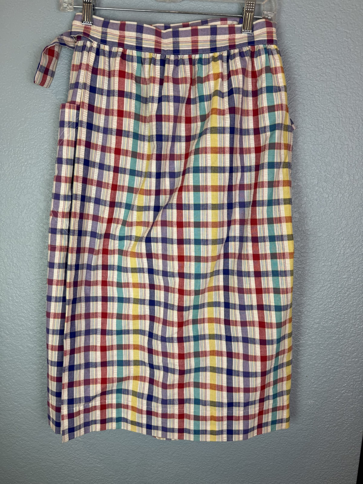 Vintage The Comfort Skirt By Louise Skirt Womens Small Plaid Pockets D Ring Belt