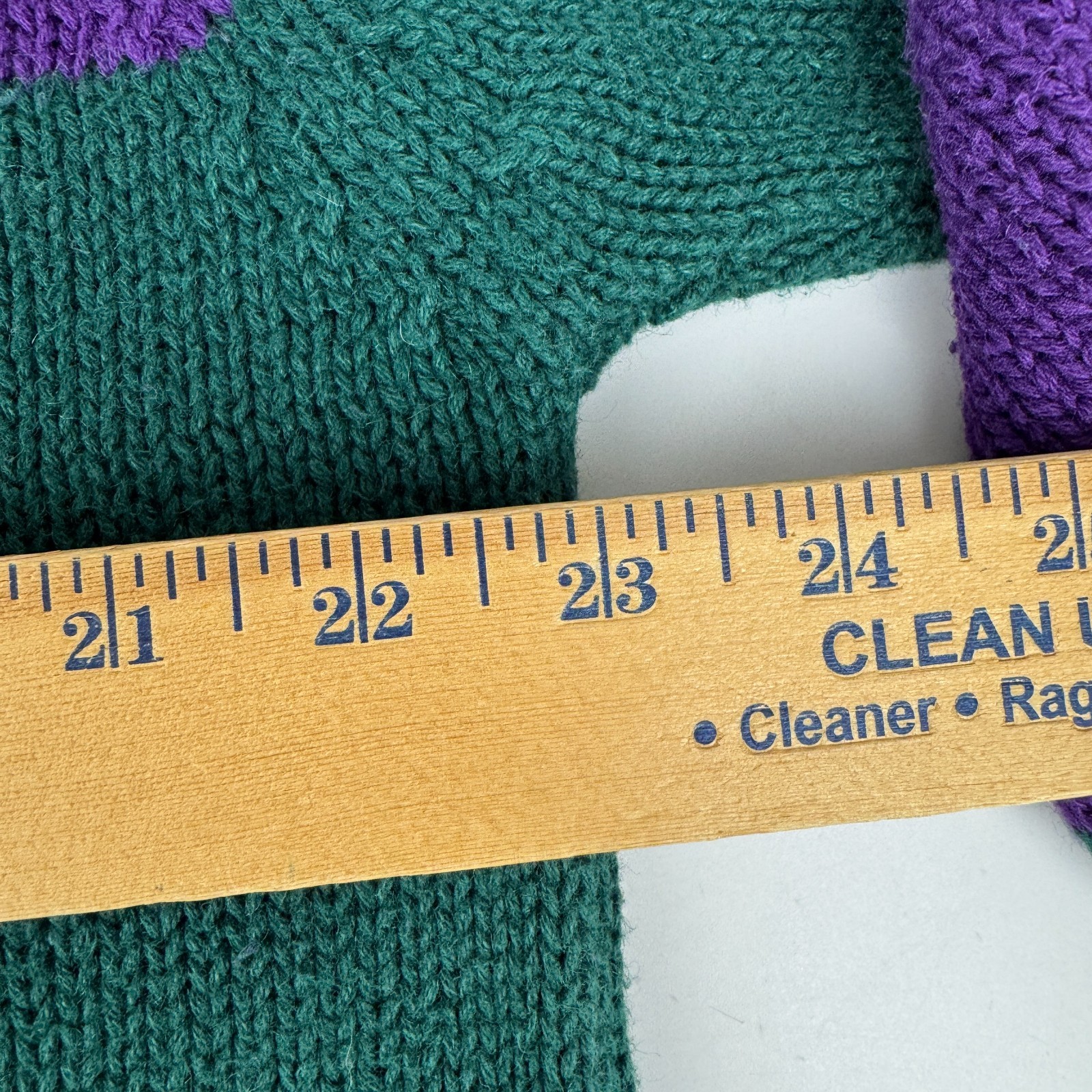 Vintage Contrasts Womens Size L Turtleneck Sweater Color Block Purple Green