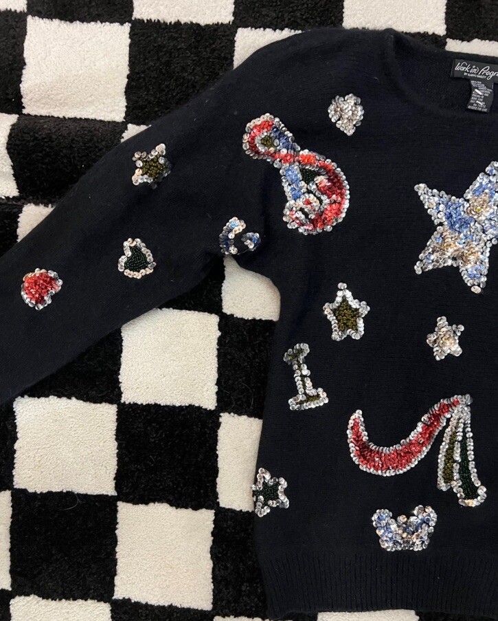 VINTAGE 80s angora Work in Progress by Gladys Bagley sweater