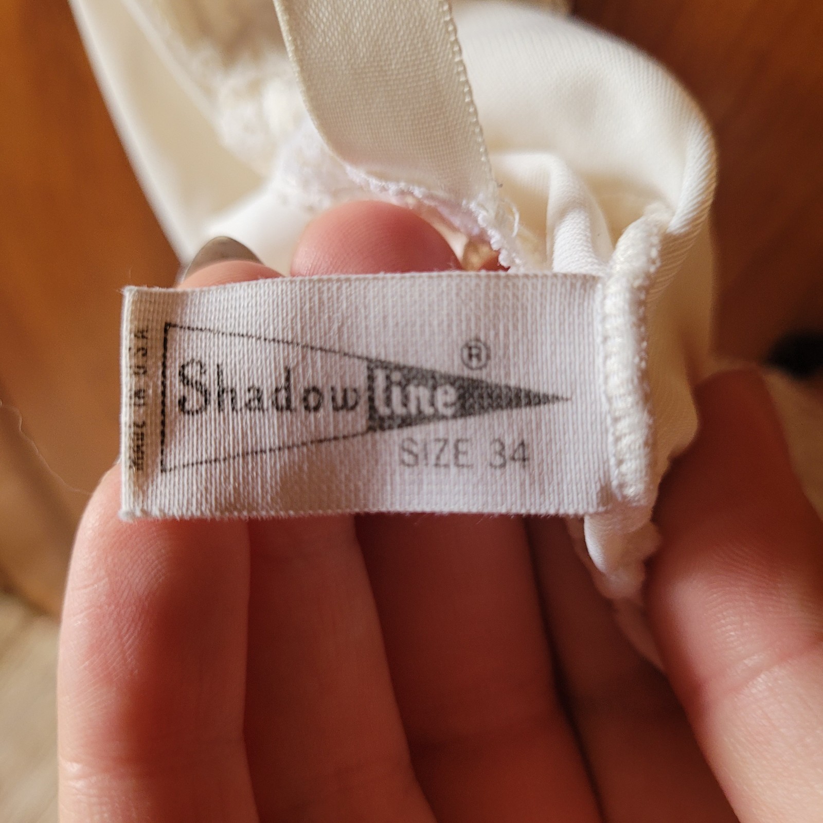 1970s Vintage Shadowline Ivory Slip Dress Nightgown Lace Pink Embroidery Small
