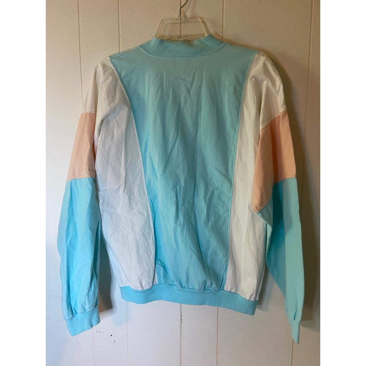 SK Sport Womens Medium Multi-Color 80s Vintage Windbreaker Full Zip Retro Sporty